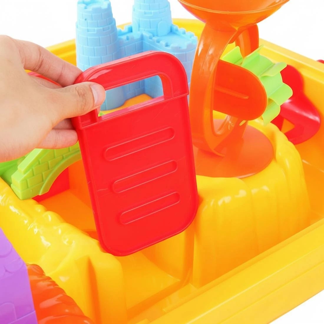 10 Keezi Kids Sandpit Pretend Play Set Sand Water Table Chair Outdoor Beach Toy - Multi, 10 of 10