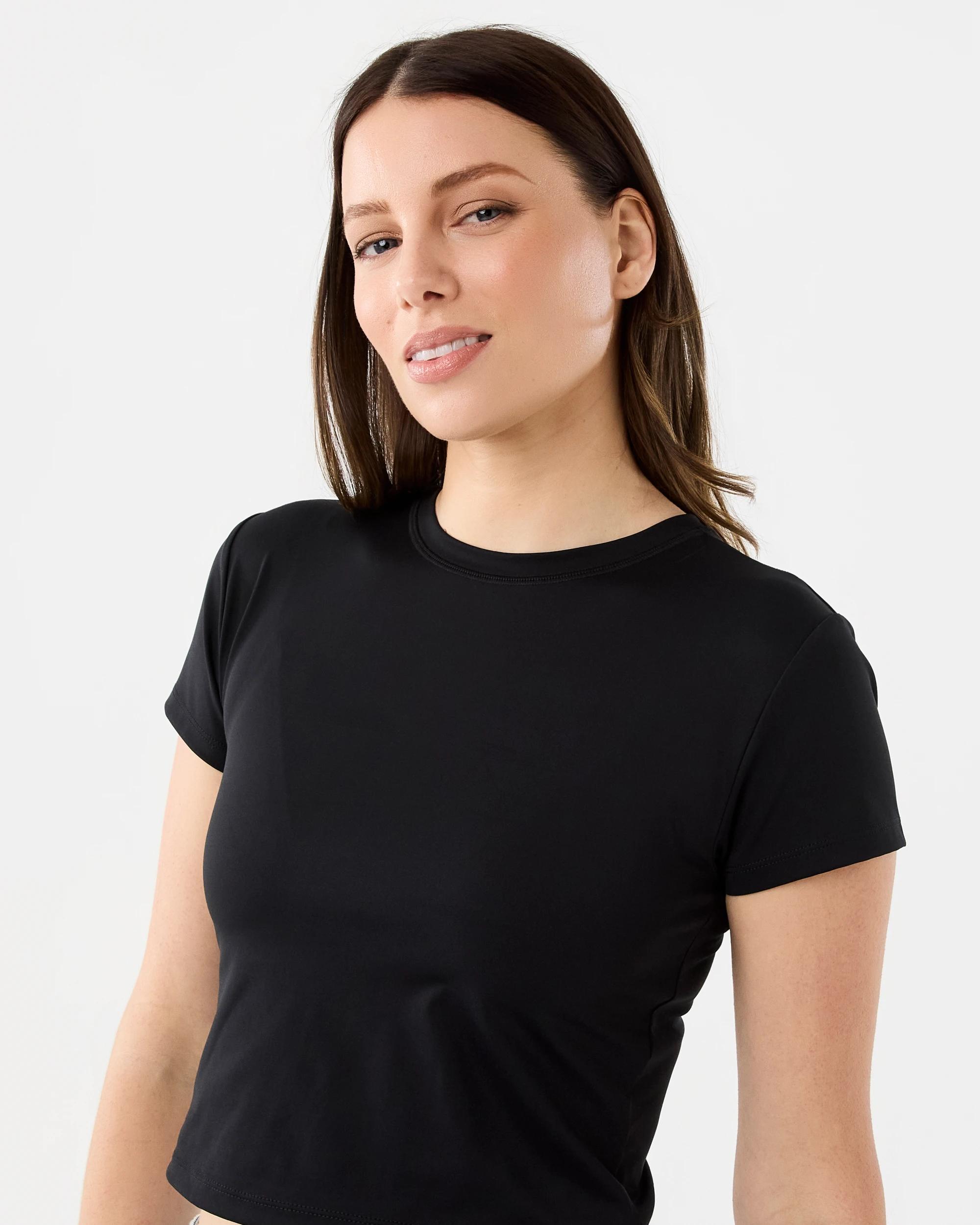 2 Crop Rash Swim Vest Black, 2 of 5