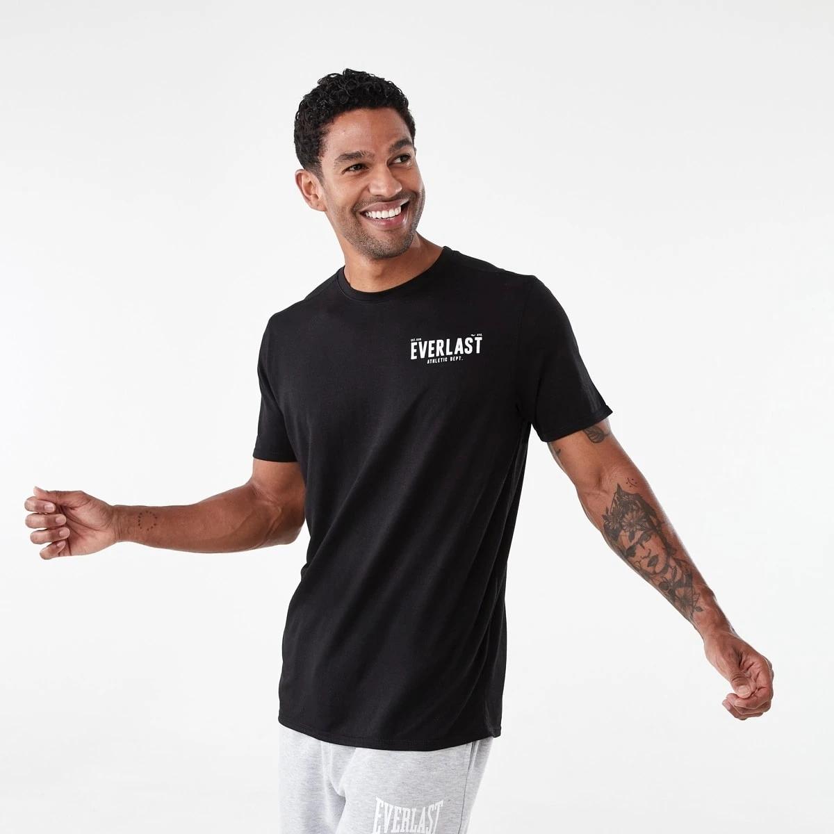 1 Everlast Mens Mesh T-shirt Black, 1 of 7