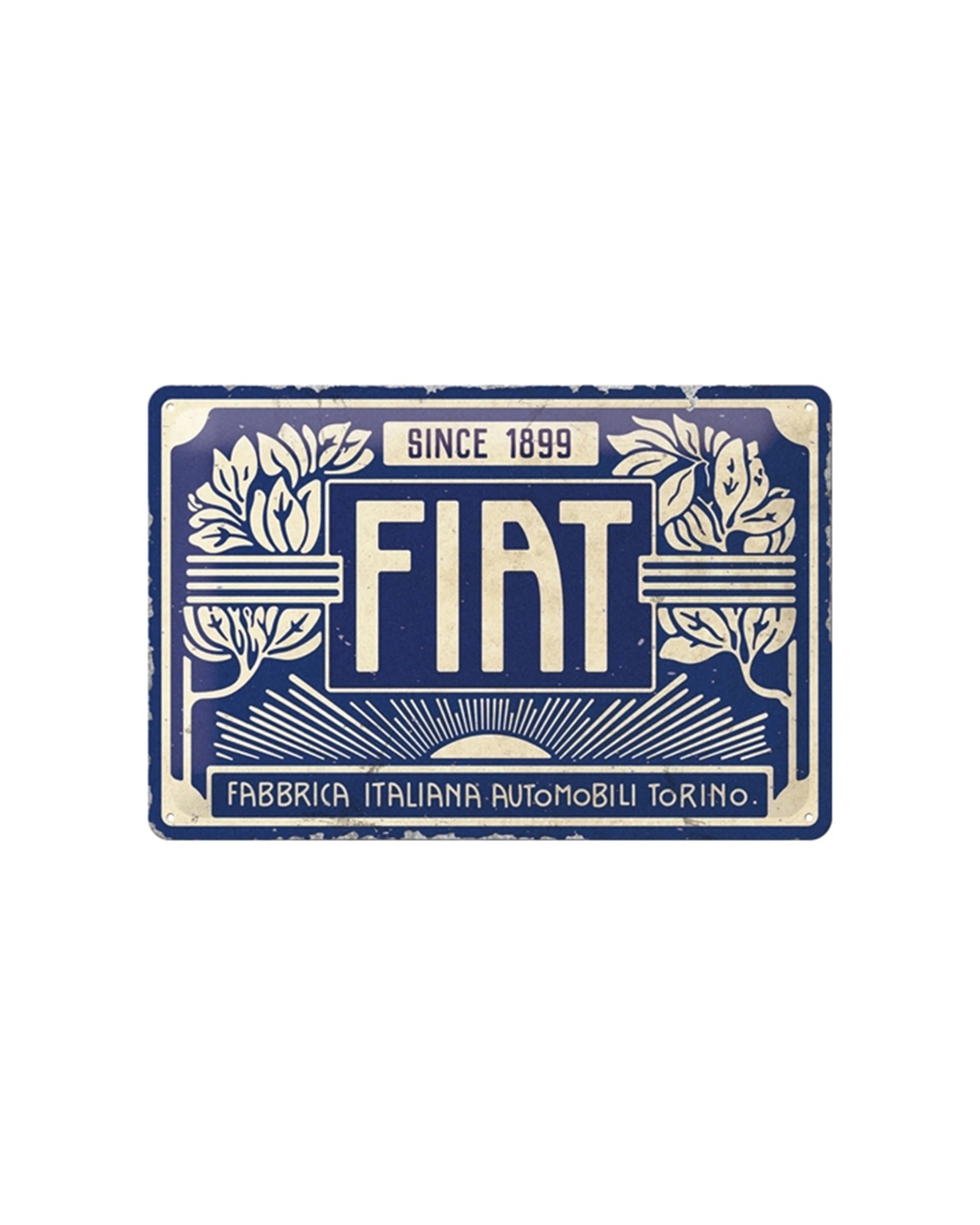 1 Nostalgic-Art Medium 20x30cm Metal Wall Art Sign Plaque - Fiat Since 1899 - Blue, 1 of 3