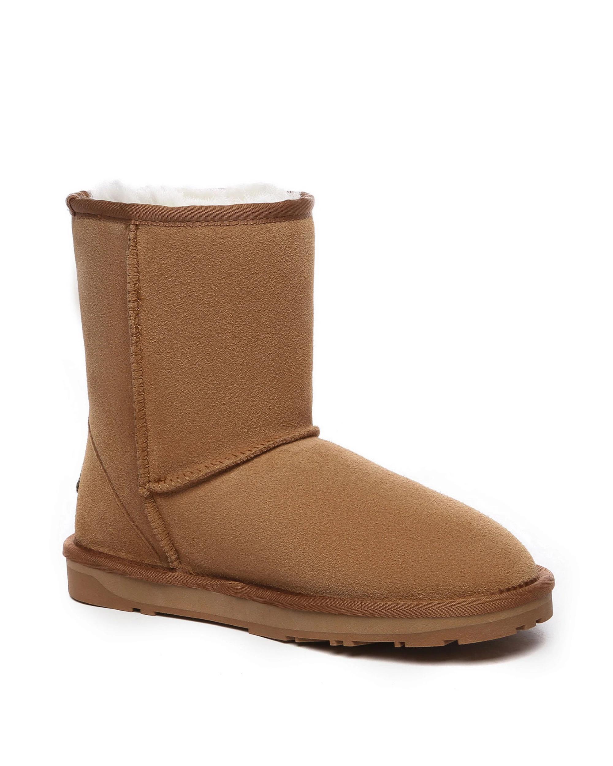 2 Everau Unisex Mid Calf Short Boots CHESTNUT, 2 of 5
