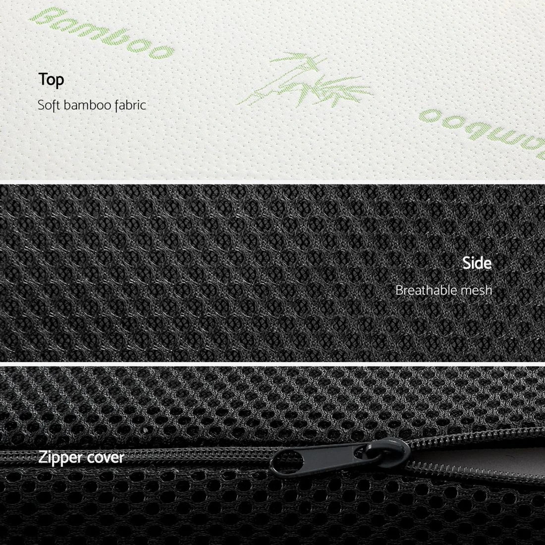 7 Giselle Bedding Foldable Mattress Folding Foam Queen Bamboo - Queen Bed - Black, 7 of 7