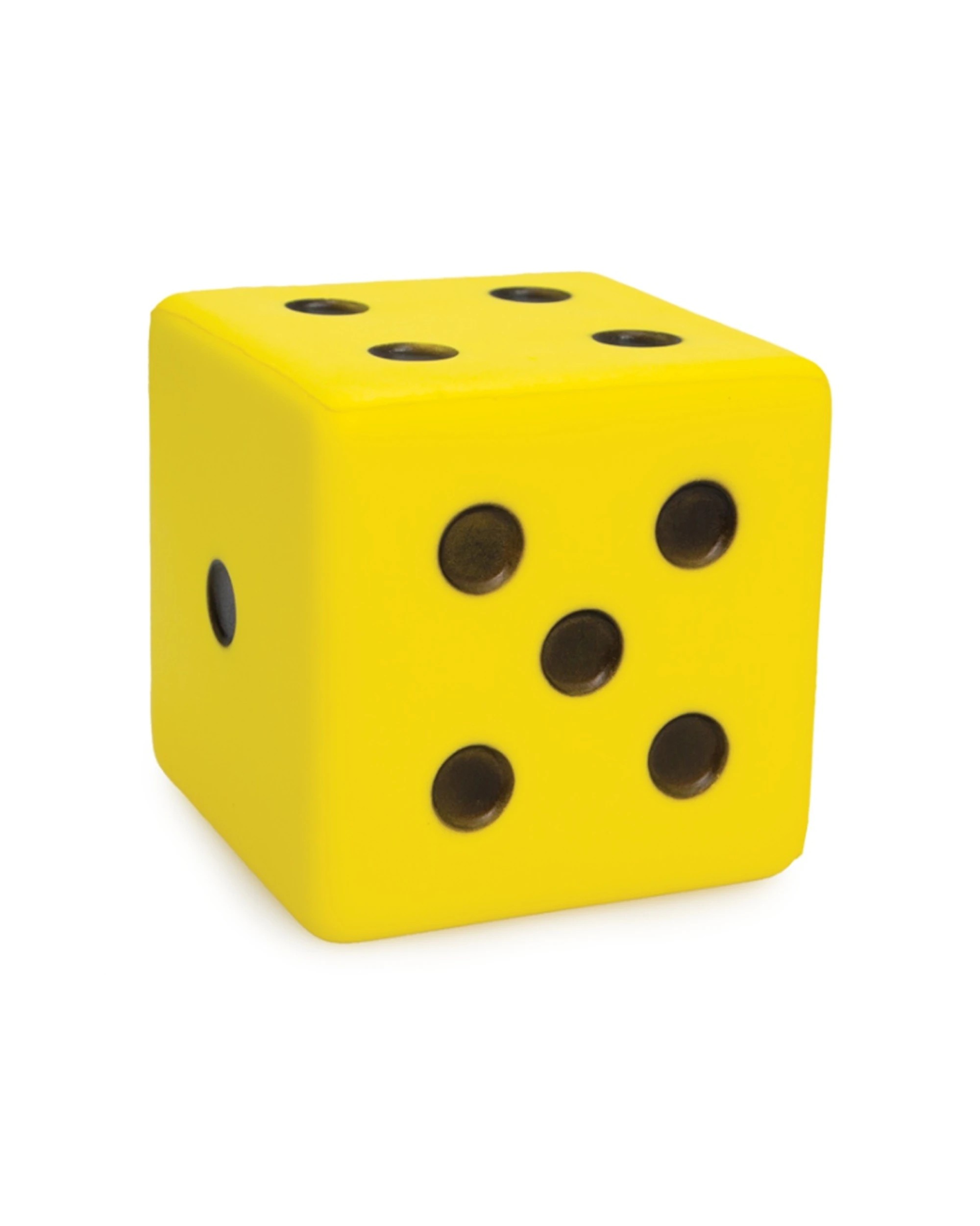 2 Victor Sports Foam Dice Large Coated 6-Sided Square 6 Inches - Yellow, 2 of 2