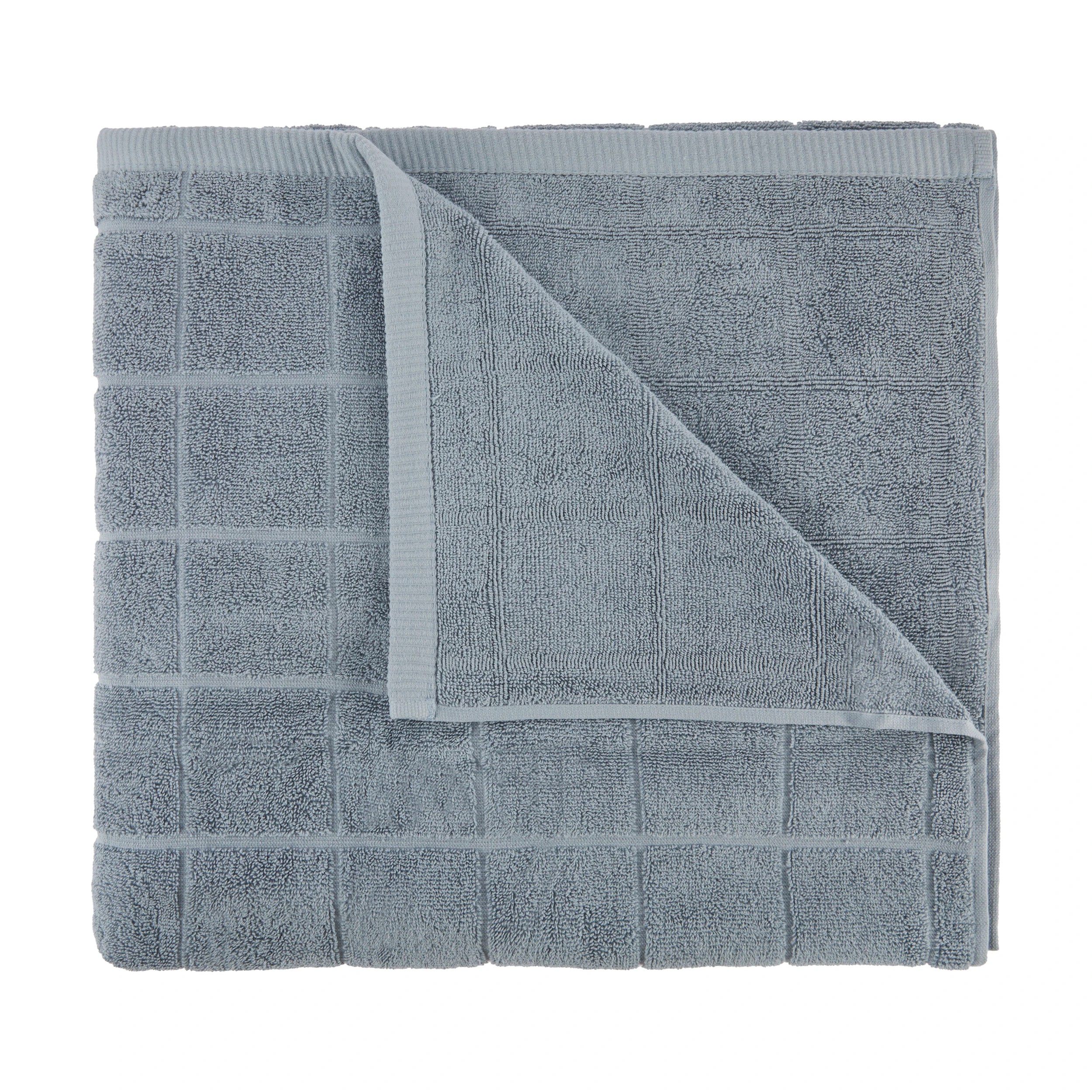 1 Cotton Grid Mega Towel - Blue, 1 of 5
