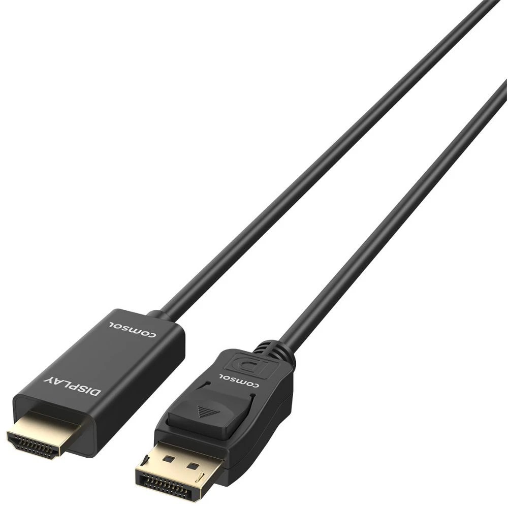 1 Comsol DisplayPort to HDMI Cable 4K 3m Black, 1 of 2