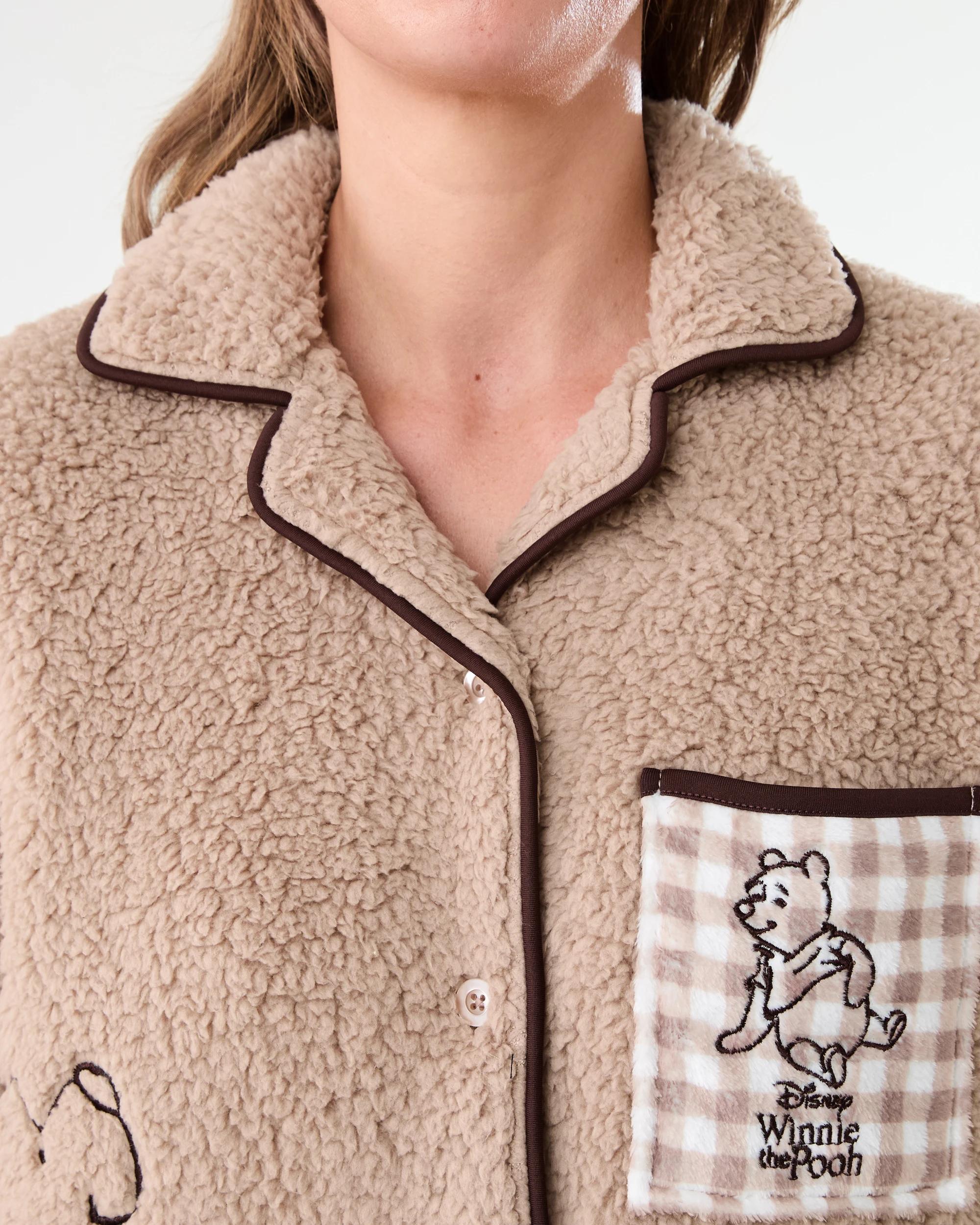 5 Winnie the Pooh License Fleece Button Through Pyjama Set Winnie Plp, 5 of 9