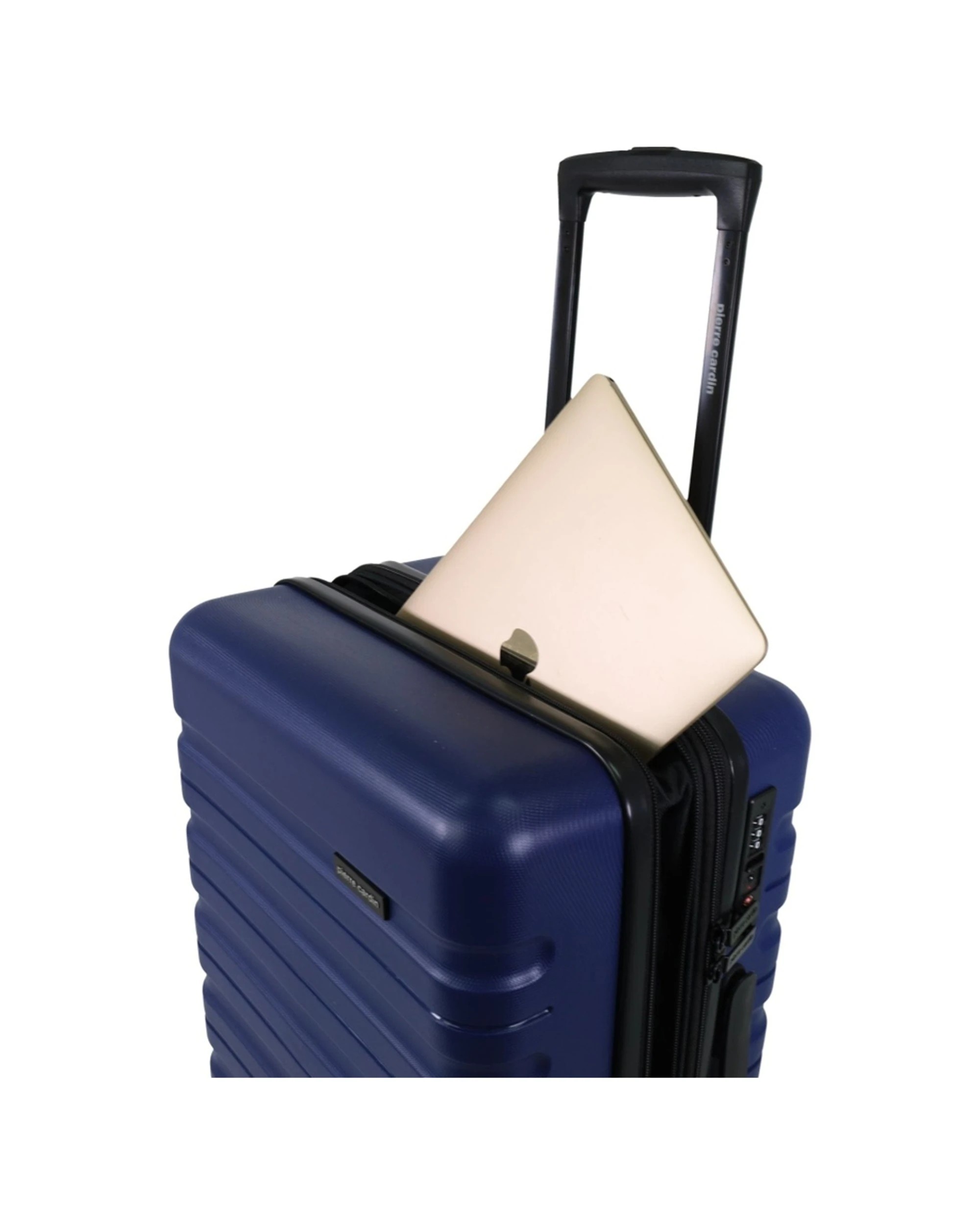 7 Pierre Cardin 4 Wheel Cabin Hard-Shell Suitcase Travel Luggage 54cm - Blue, 7 of 7