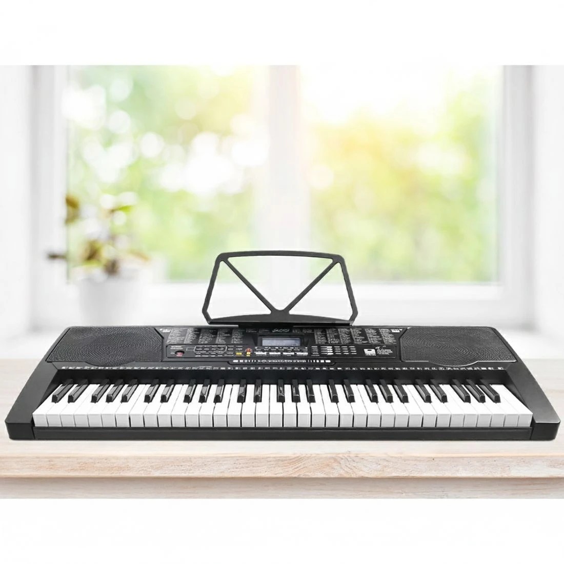 4 Alpha 61 Keys Electronic Piano Keyboard Digital Electric w/ Stand Stool Lighted - Black, 4 of 6