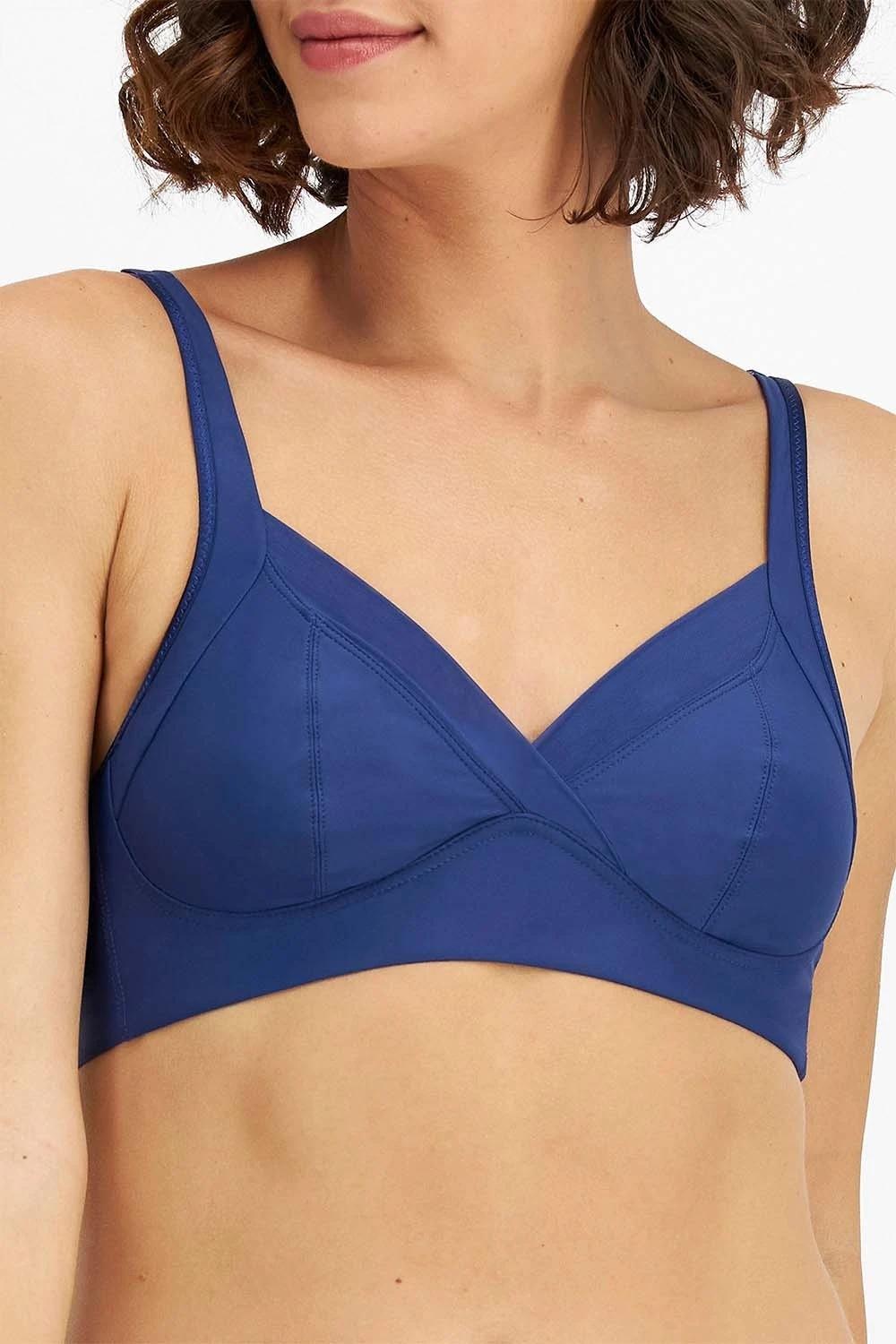 1 Playtex 2 Pack Non Contour Wirefree Bra NAVY, 1 of 3