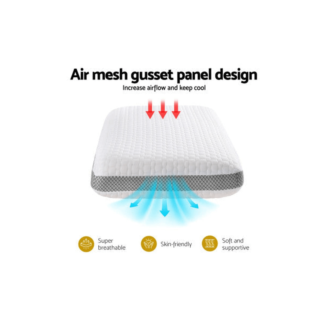 6 Giselle Memory Foam Pillow - White, 6 of 7