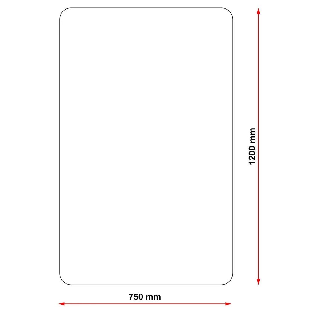 3 Chair Mat 750x1200 Rectangle Suits 6mm Carpet, 3 of 5