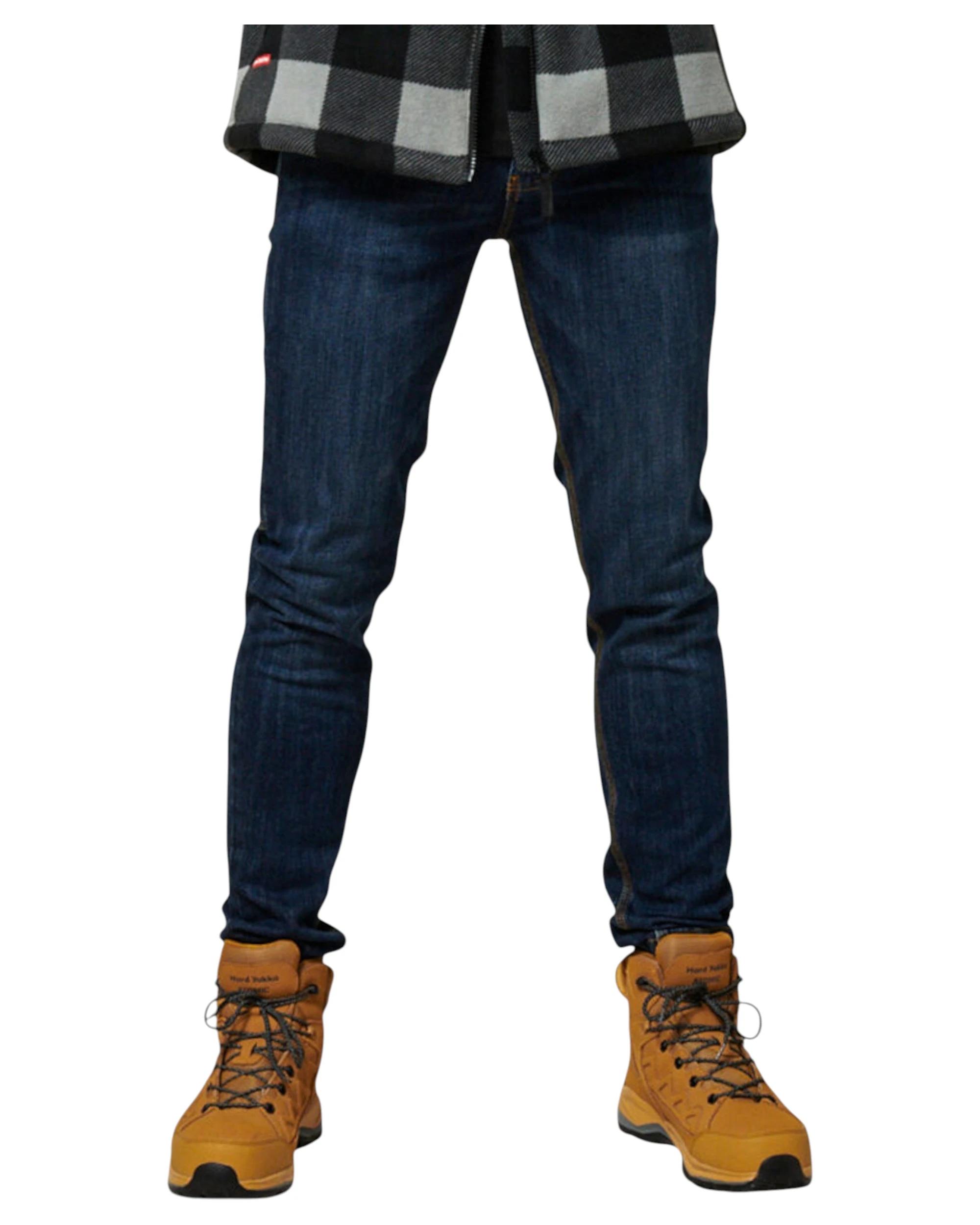 7 Hard Yakka Mens Heritage Slim Fit Jeans Tough Denim INDIGO, 7 of 8