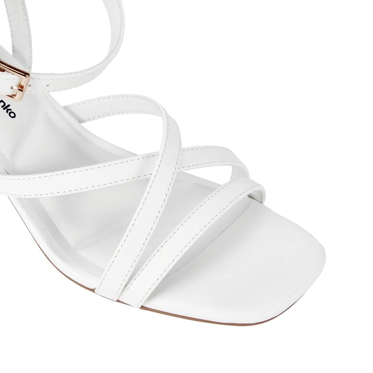 5 Dress Strappy Heels WHITE, 5 of 5