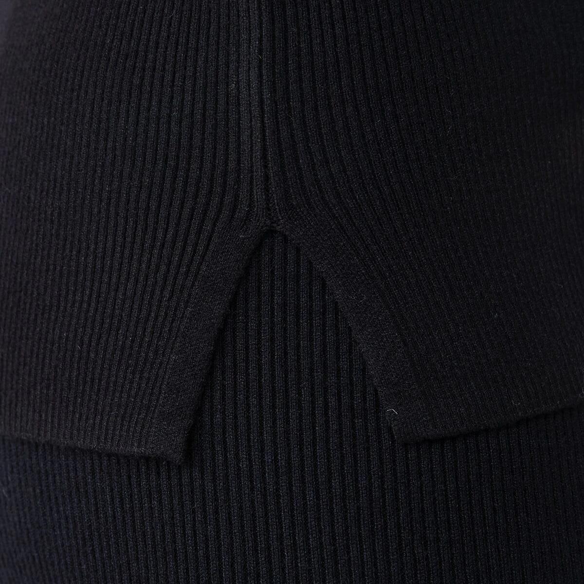 6 Mock Neck Rib Jumper Black, 6 of 6