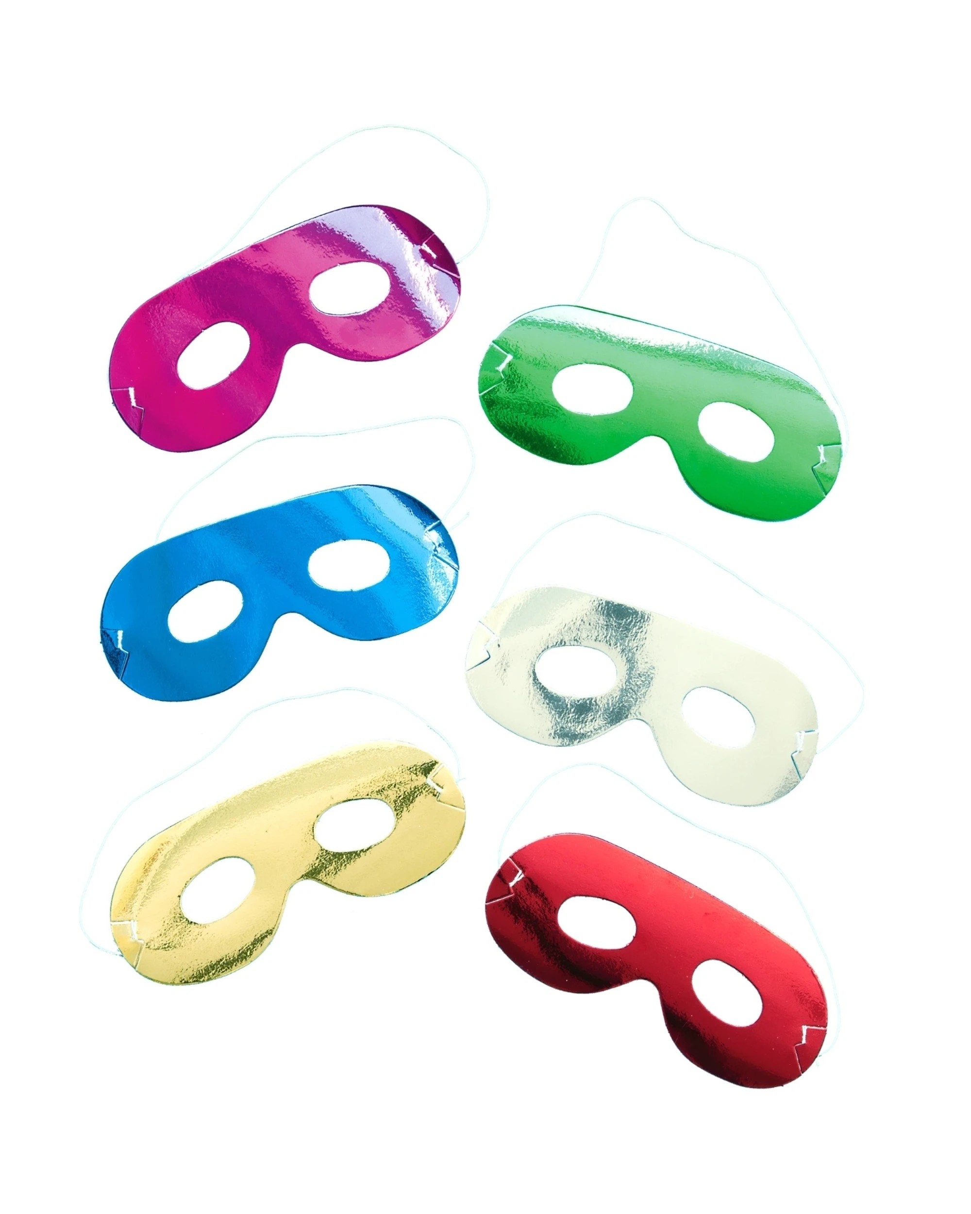 1 Coloured Foil Eye Masks (Pack of 8), 1 of 1