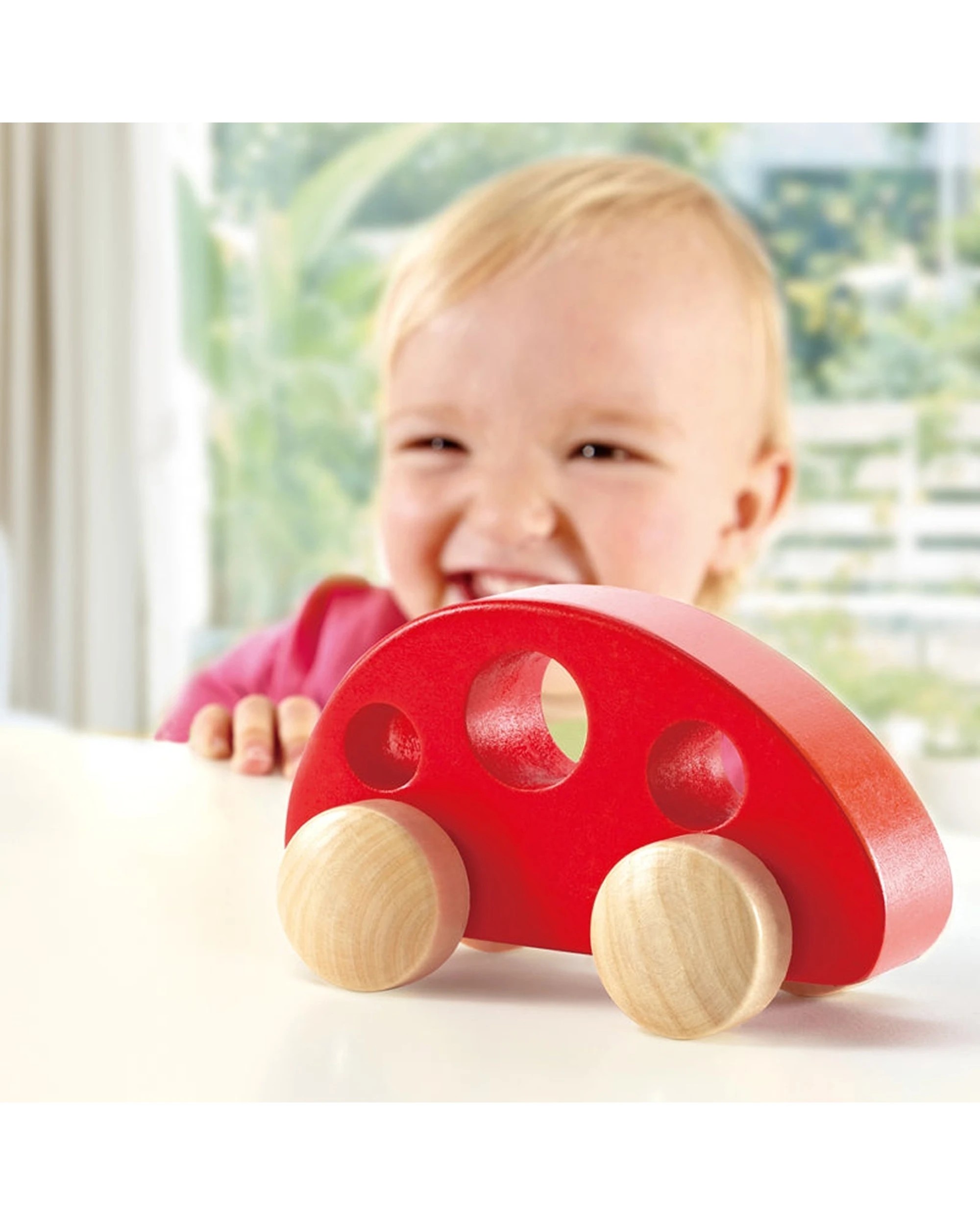 3 Hape Mini Van Wooden Toy Vehicle 12.4x7.2x6.4cm Kids - Red, 3 of 3