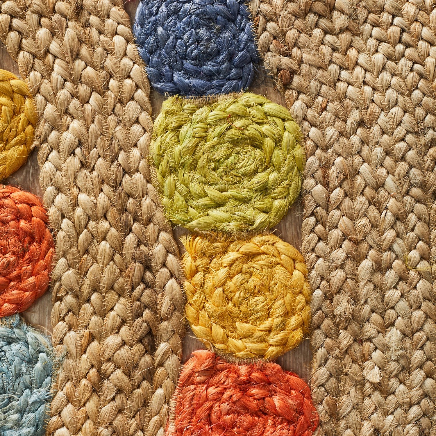5 Common Ground Rugs Solace Fruit 240x240cm - Large Round Handwoven Jute Rug - Natural, 5 of 6
