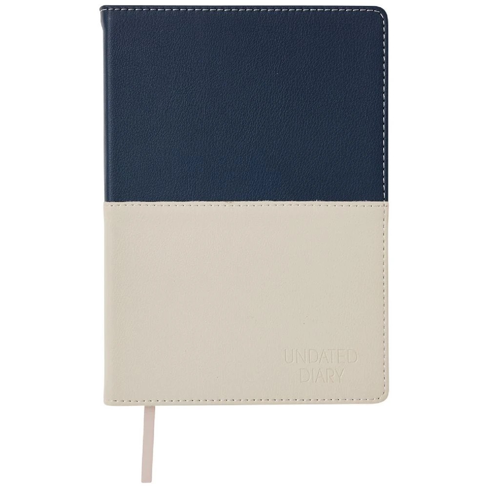 1 Otto A5 Day to Page Two-tone Undated Diary 192 page Neutral, 1 of 7