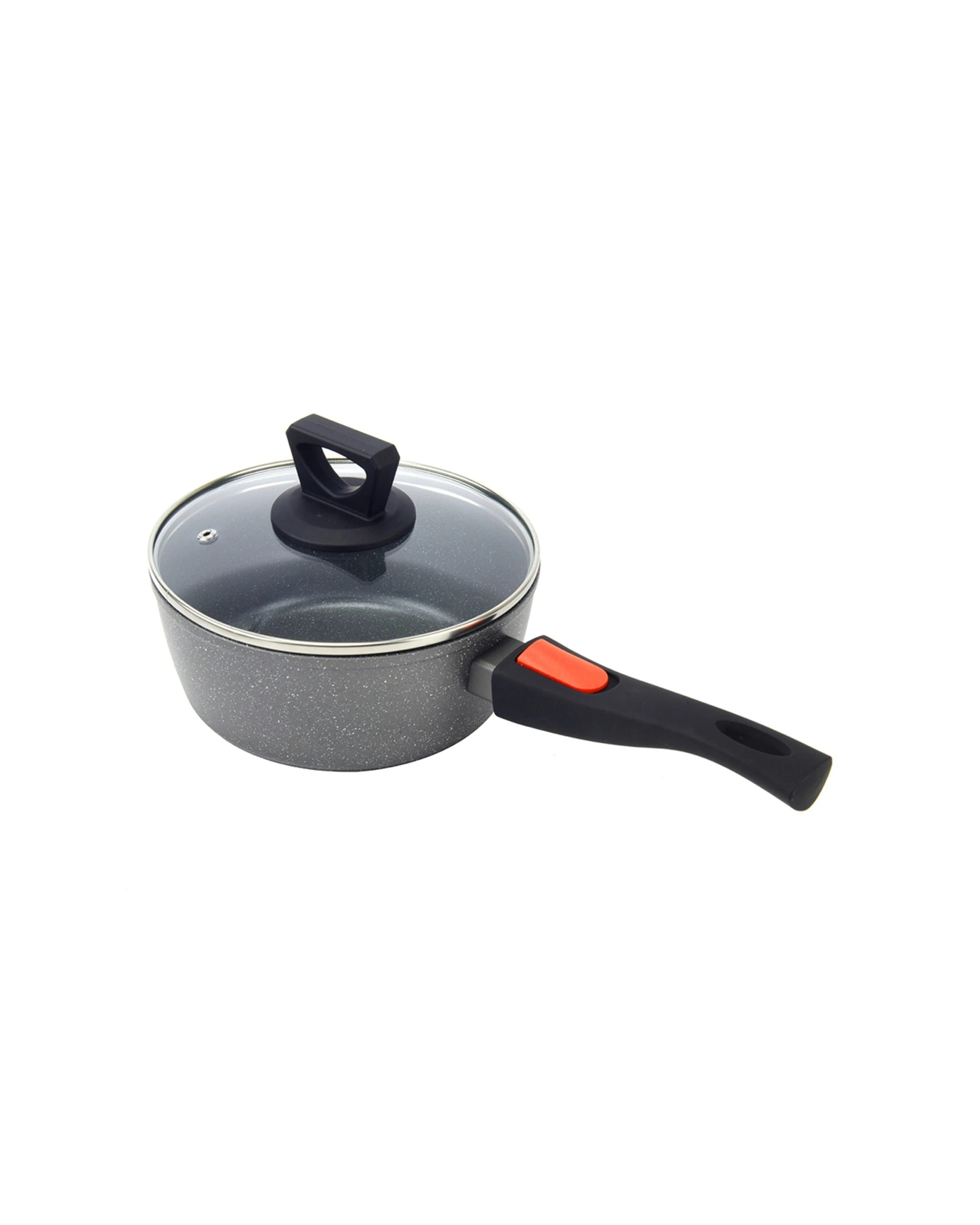 1 Wildtrak Compact Non-Stick Saucepan With Detachable Handle 1.5L Glass Lid - Grey, 1 of 2