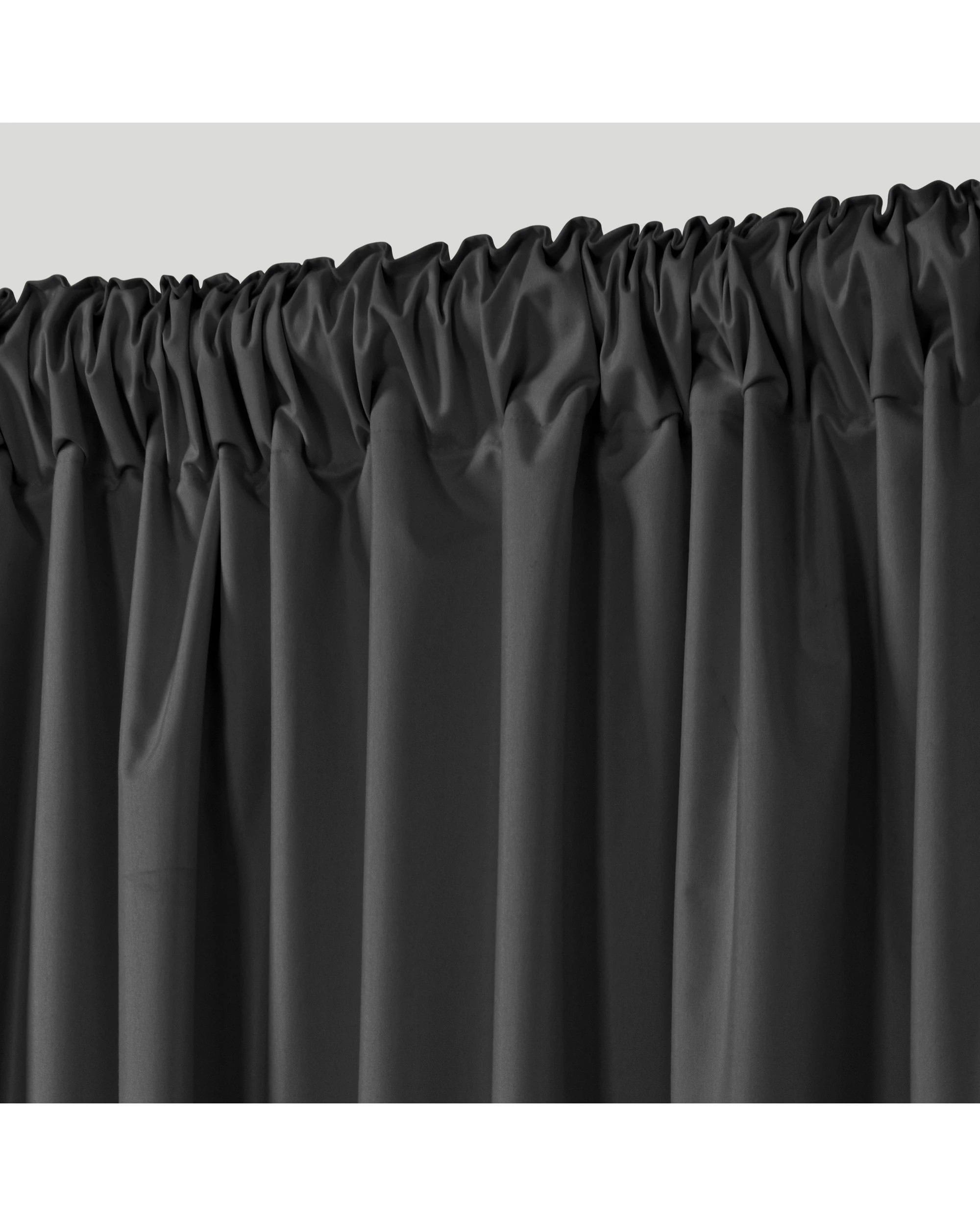 2 Sherwood Home Orlando Blockout Multi Header Curtain Pair 90x223cm - Charcoal, 2 of 8