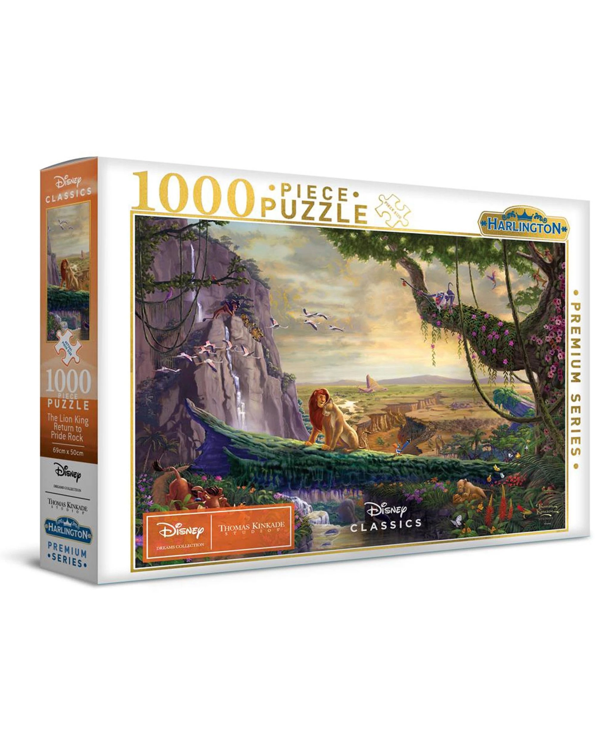 1 Harlington Thomas Kinkade Disney The Lion King Return to Pride Rock 1000 Piece Jigsaw Puzzle, 1 of 1