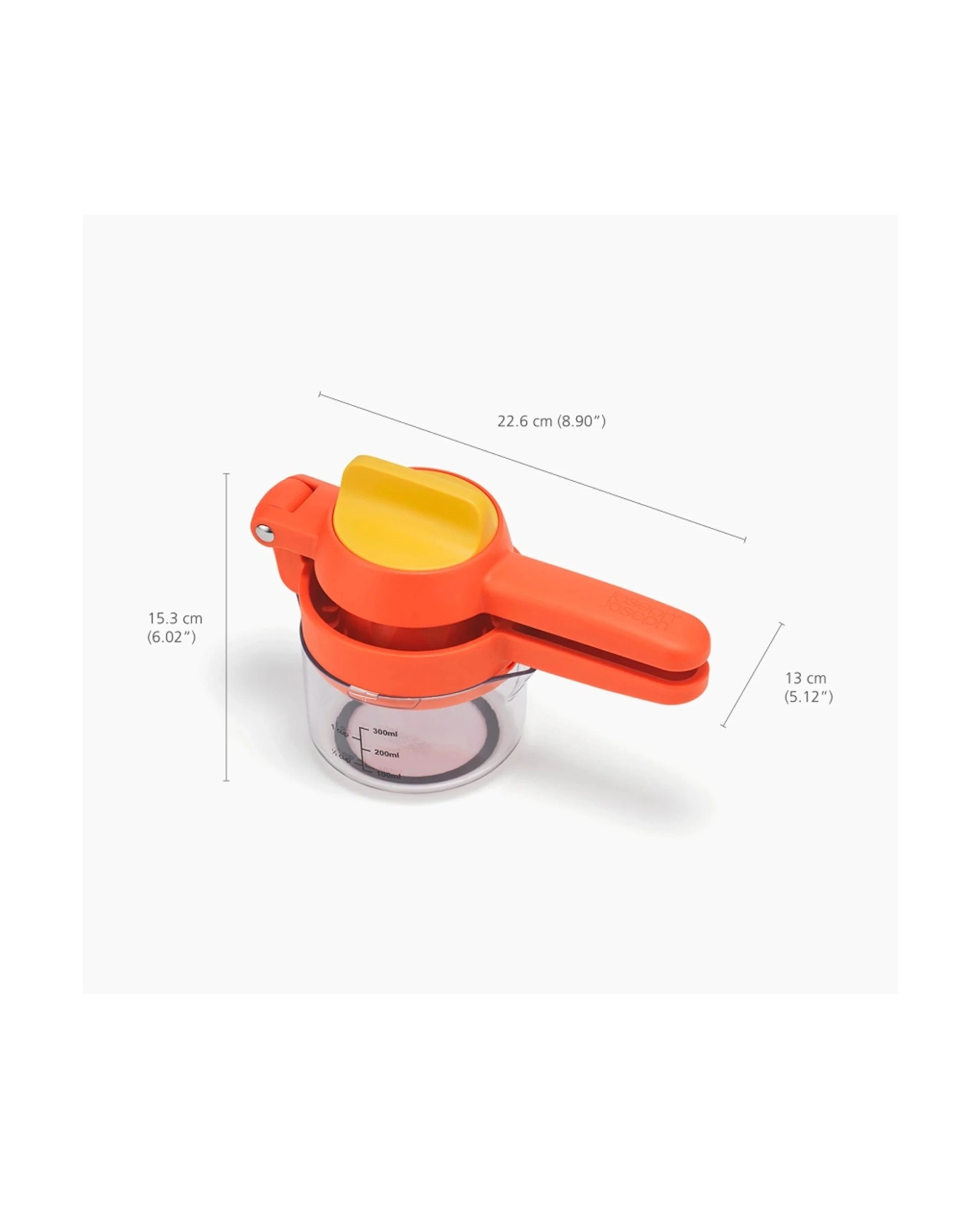 2 Joseph Joseph JuiceMax Plus Citrus Juicer Kitchen Tool Dual-Action 300ml - Orange, 2 of 4