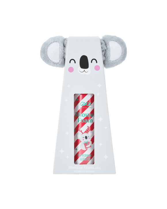 OXX Bodycare Whipped Shower Foam with Novelty Headband - Koala