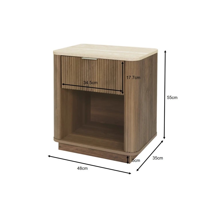 9 Claire Bedside Table - Walnut, 9 of 9