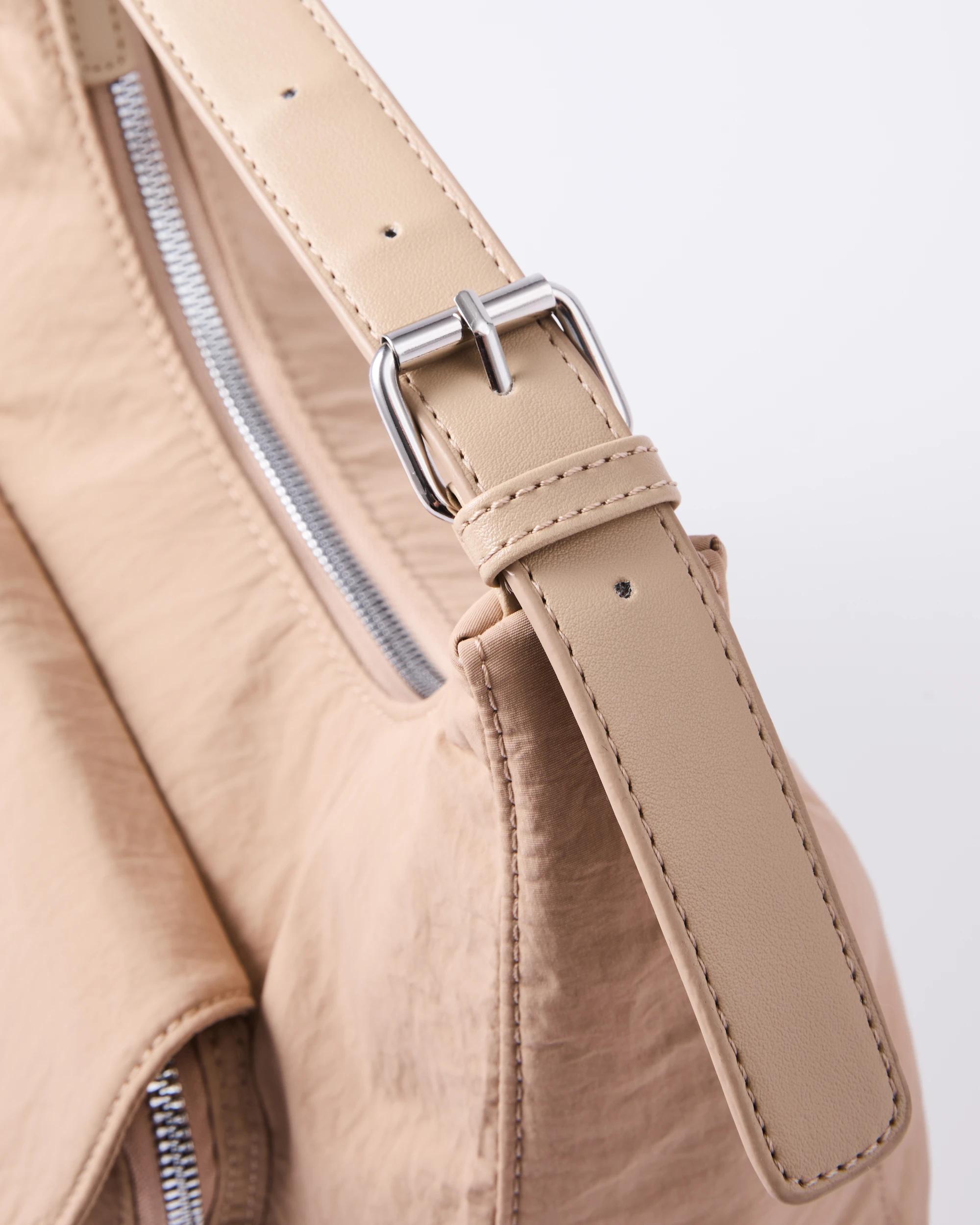 4 Nylon Pocket Crossbody Bag Oat Latte, 4 of 7