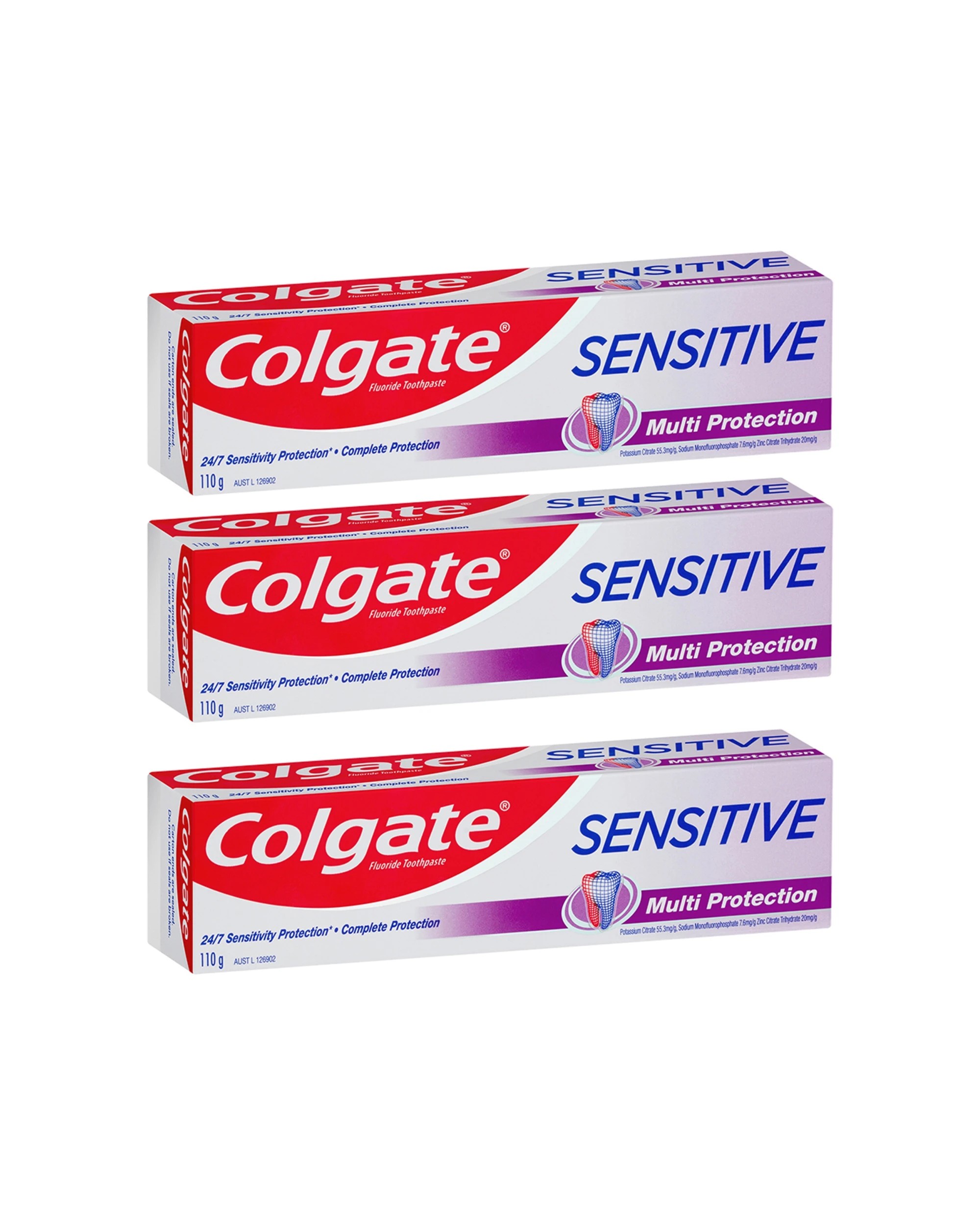 1 Colgate 3PK Toothpaste Sensitive Protection 110g - Multi, 1 of 5