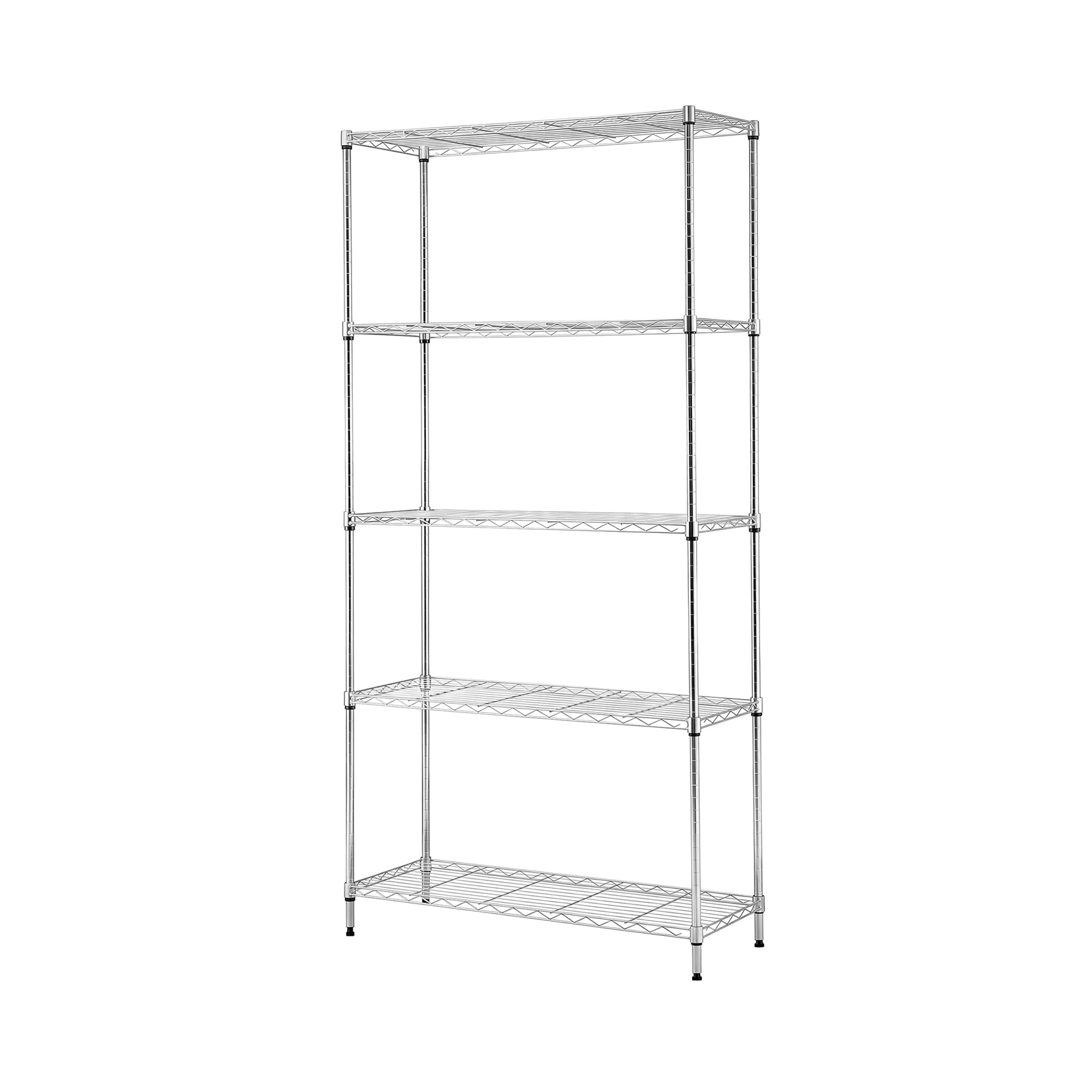 1 Artiss 5-Tier Kitchen Rack Shelf Shelving 90x35x182CM Adjustable Metal Storage Shelves - Silver, 1 of 9