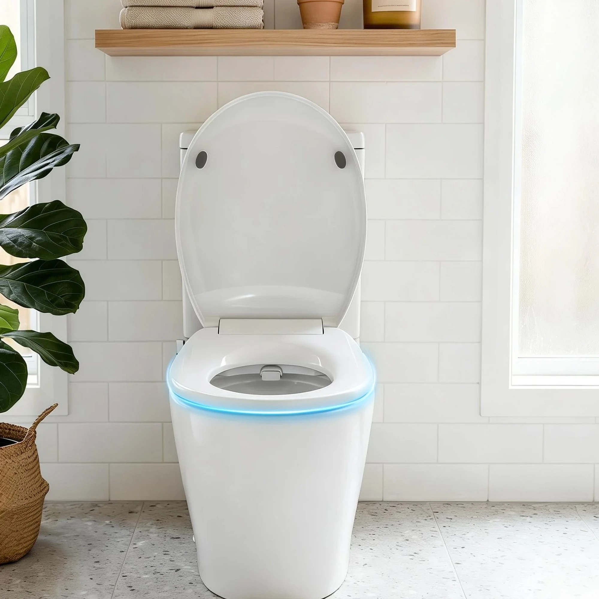 4 Cefito Non Electric Bidet Toilet Seat O-Shape - White, 4 of 8