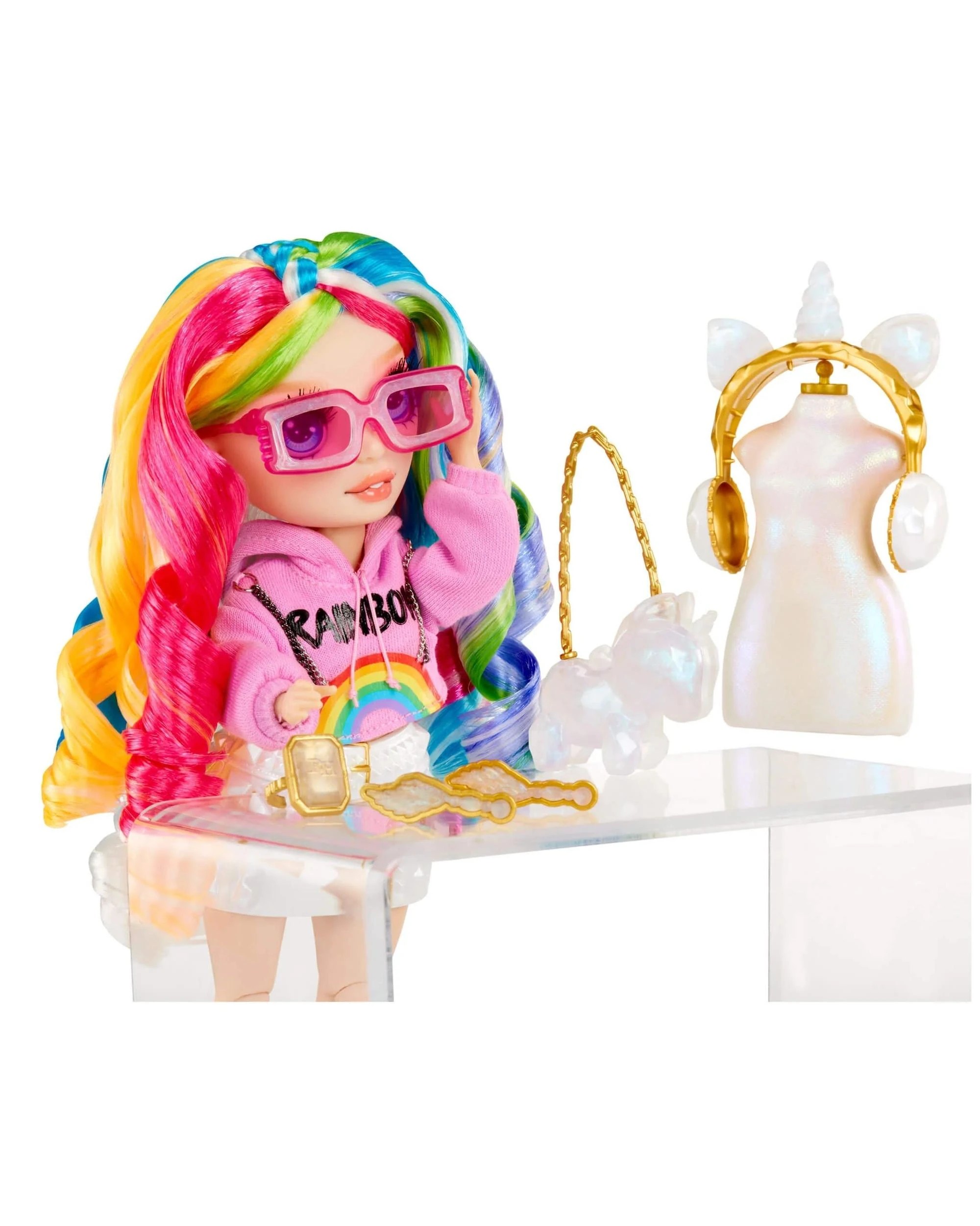 5 Rainbow High Creative Crystals Amaya Raine Fashion Doll - Multi, 5 of 6