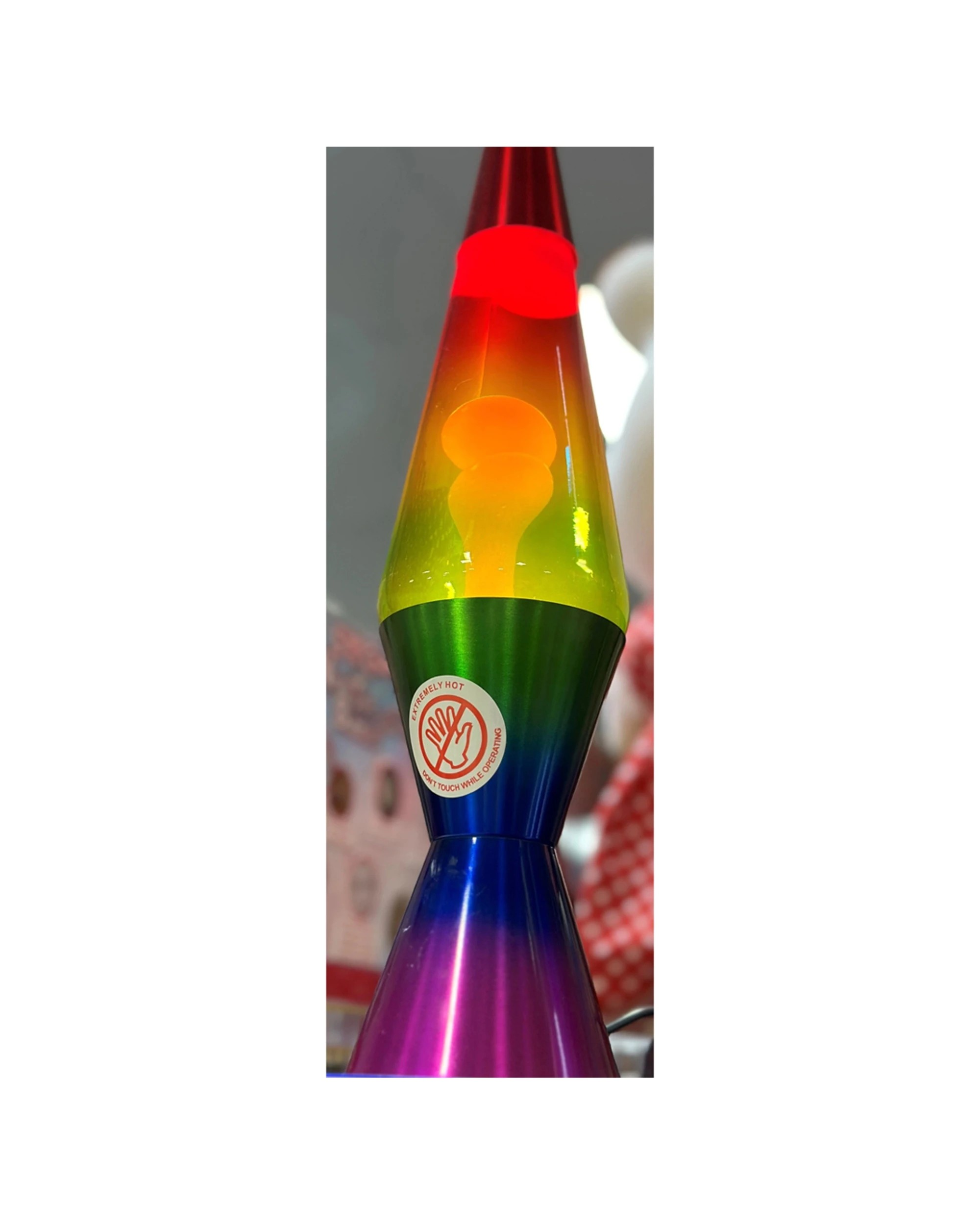 2 Rainbow Novelty Retro Liquid Lava Lamp Wax Retro Night Light Home Decor Set 37cm
 - Multi, 2 of 3