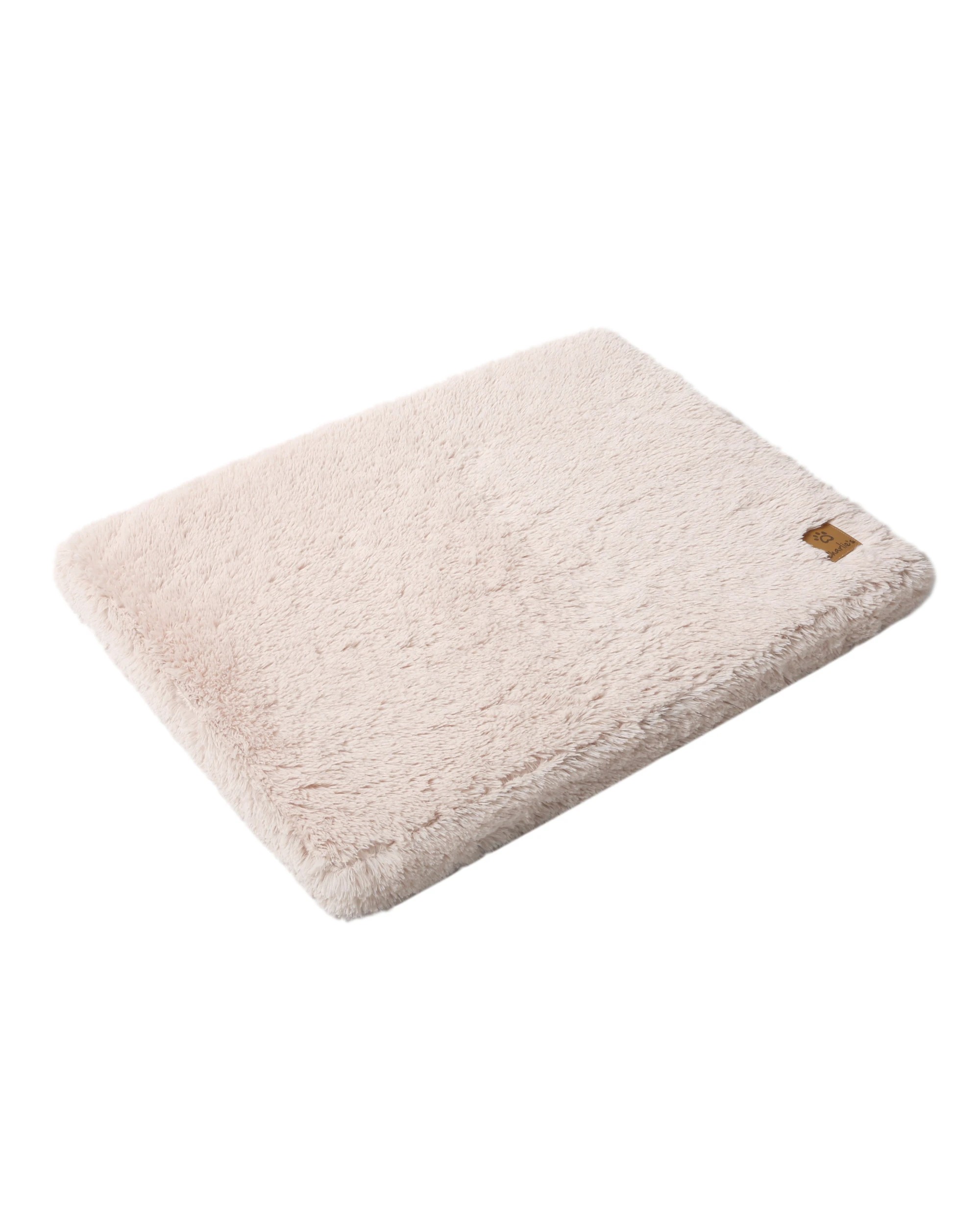 1 Charlie's Faux Fur Crate Dog Bed Large - Beige, 1 of 5