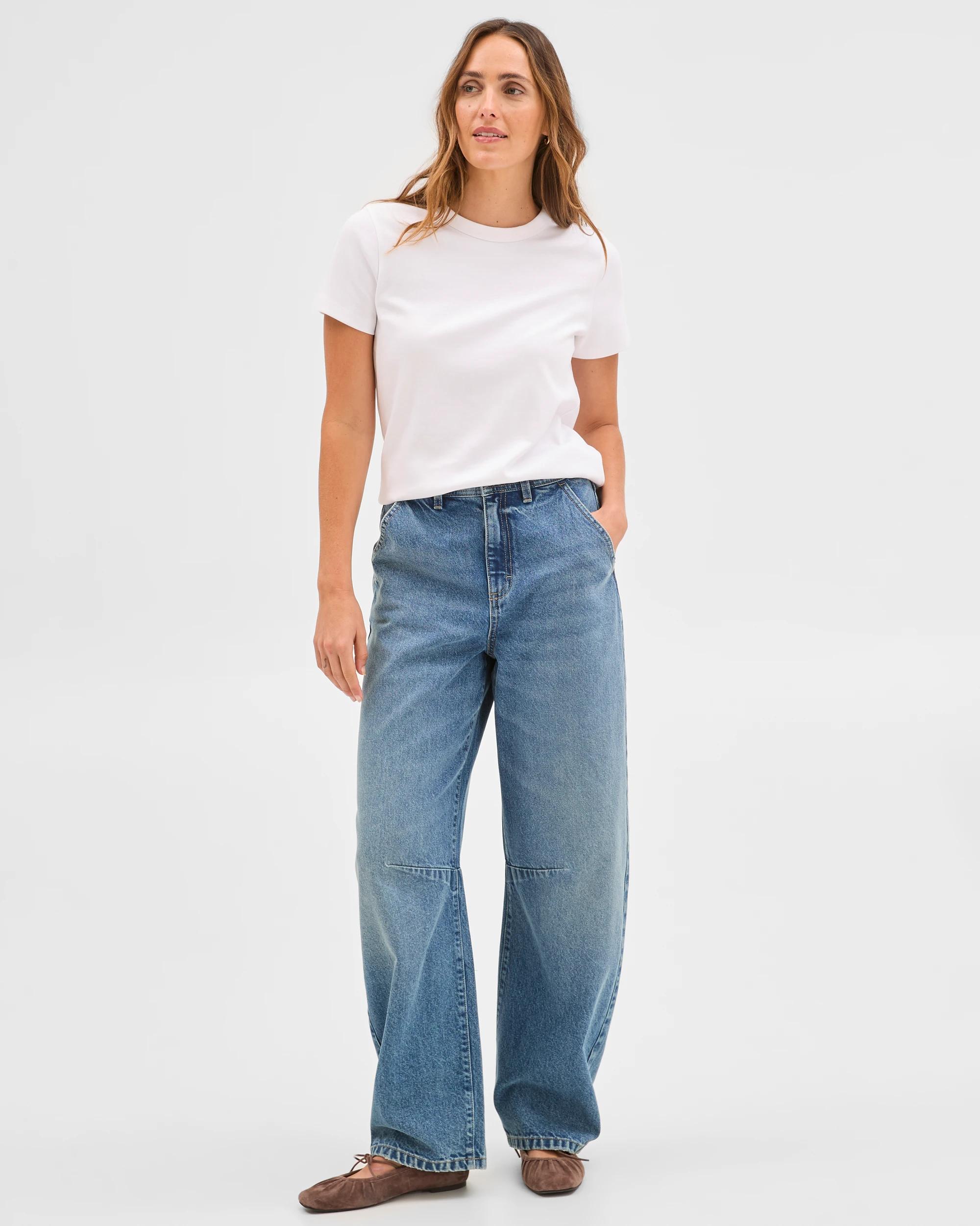 3 Target Woman Australian Cotton Interlock Neat T-Shirt WHITE, 3 of 7
