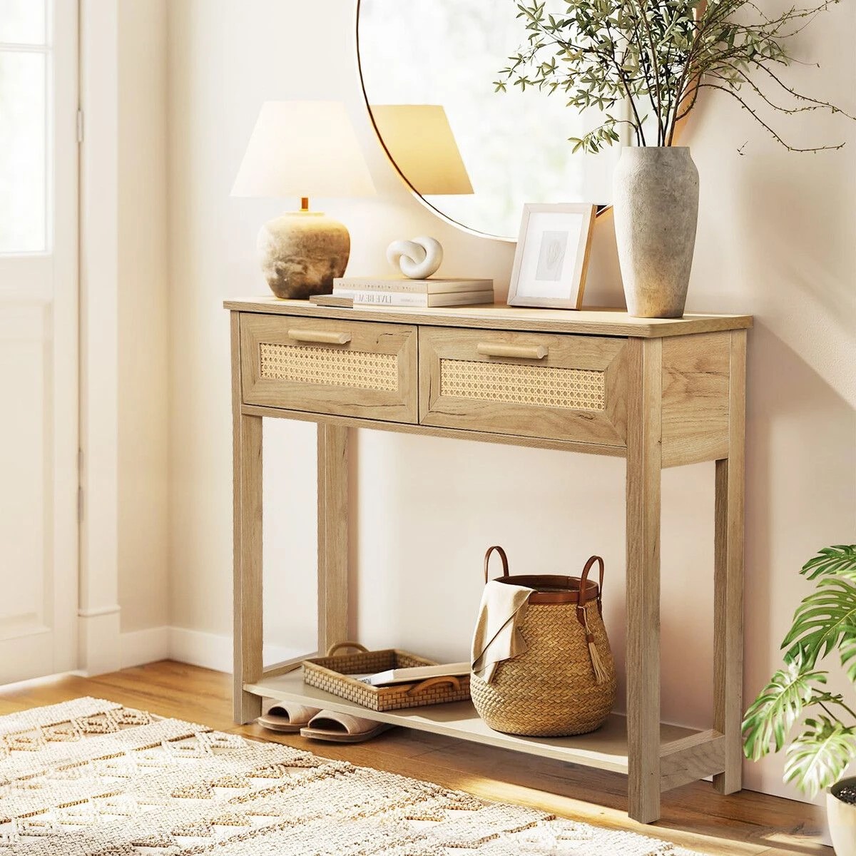 4 LUXSUITE Narrow Console Table Hallway Sofa Couch Side, 4 of 7