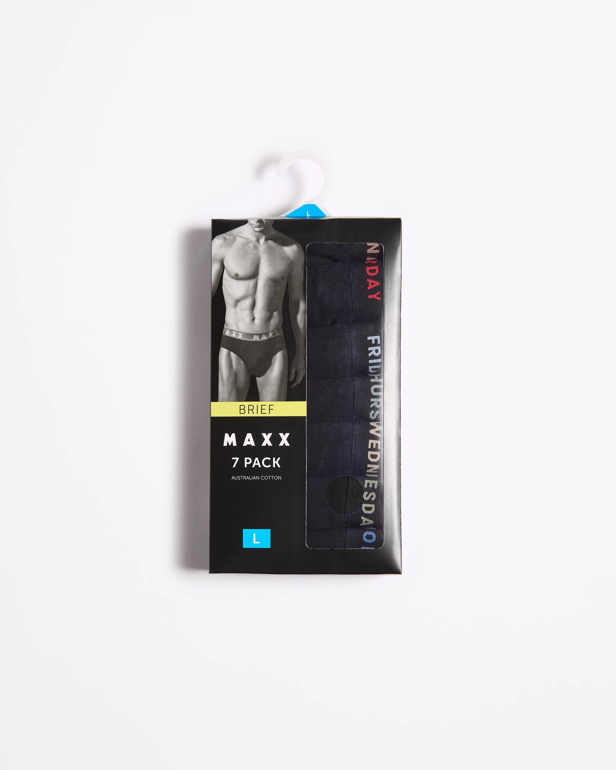 5 Mens Australian Cotton Blend Hipster Briefs 7 Pack - Maxx BLACK, 5 of 5