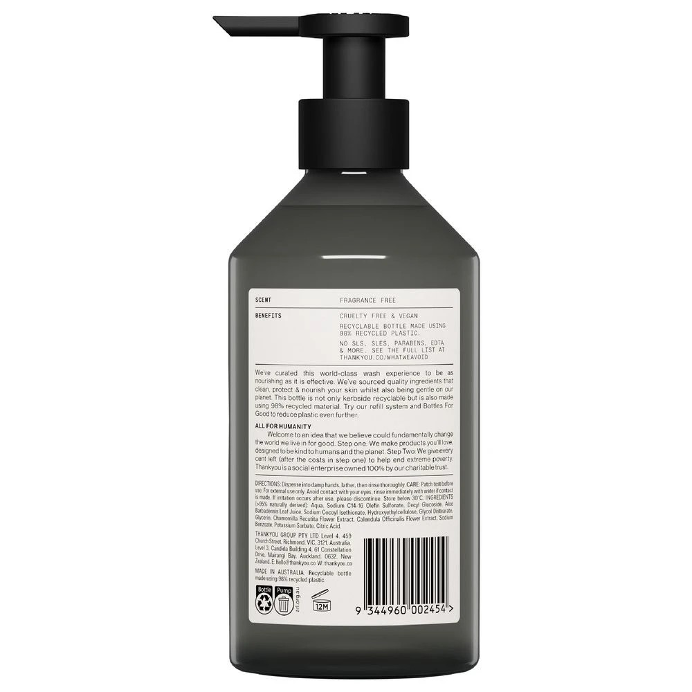 5 Thankyou Handwash Fragrance Free 500mL, 5 of 5