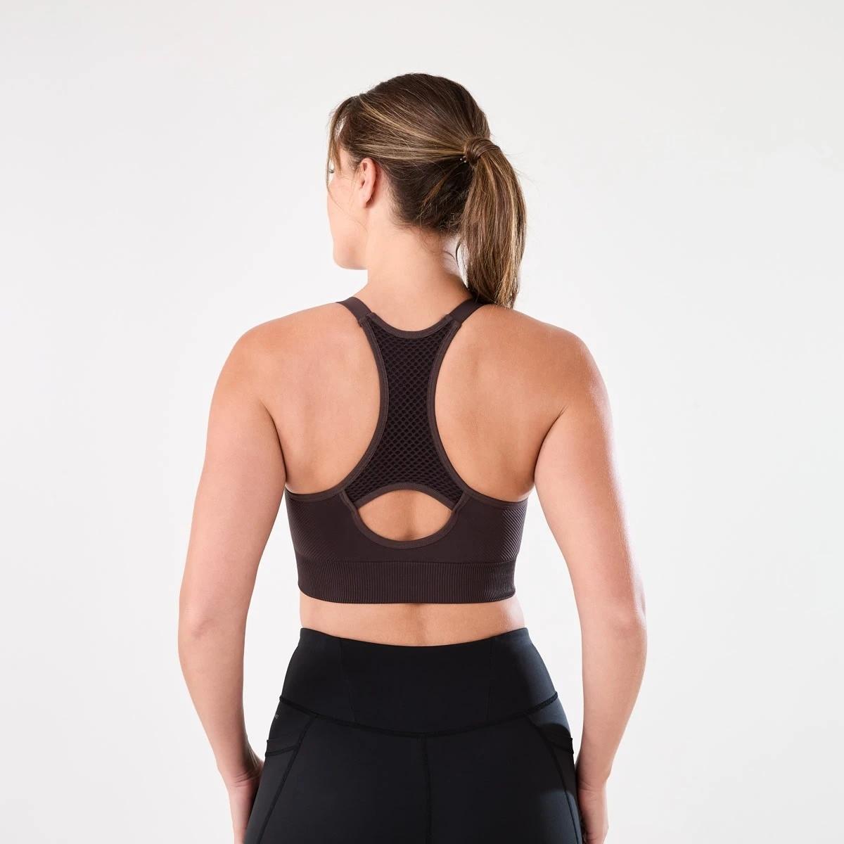 3 Active Womens Seamfree Crop Top TUSCAN BROWN, 3 of 7