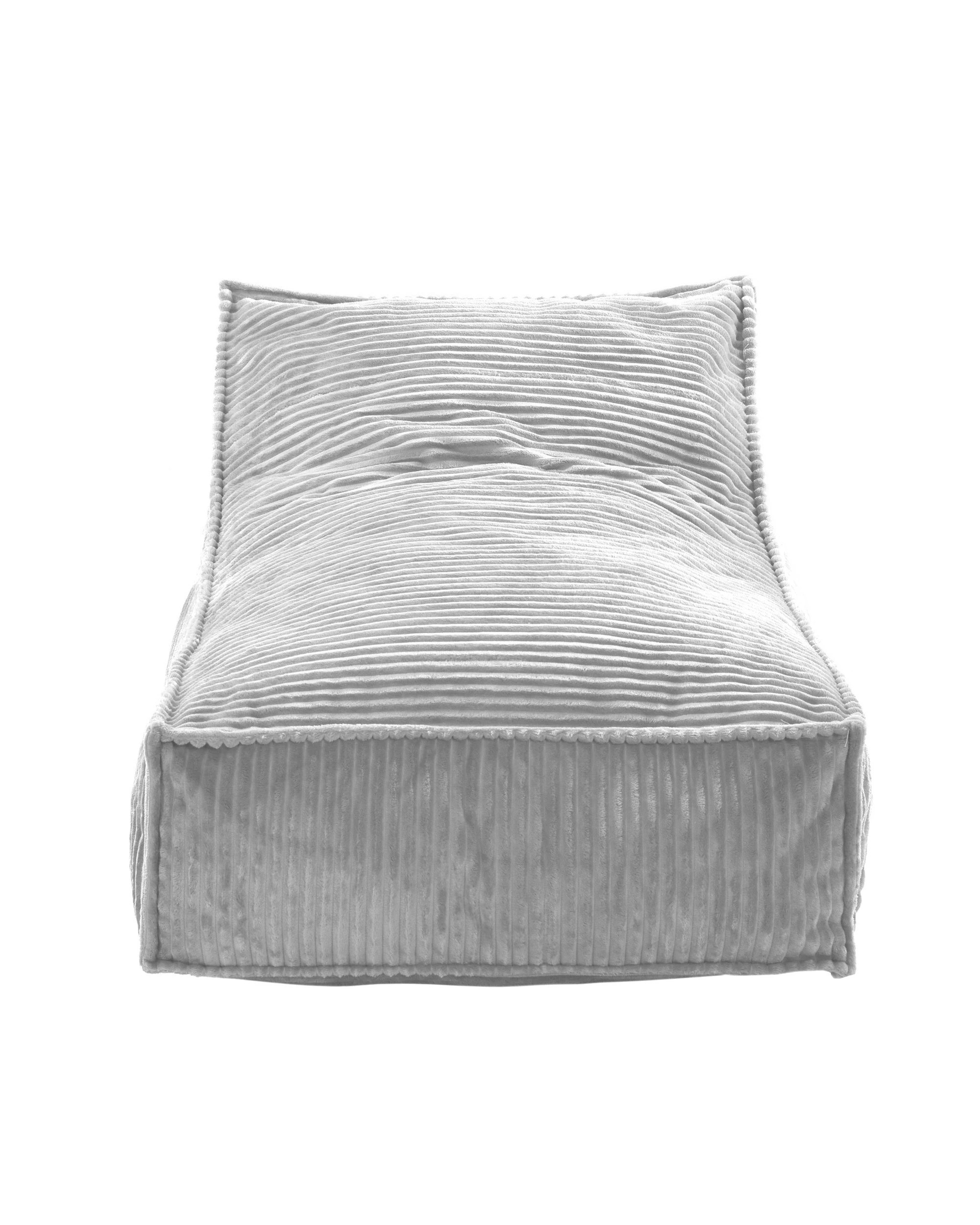3 Cadence & Co. Wilde Ribbed Luxe Fleece Bean Bag Lounge Cover - Silver Grey, 3 of 7