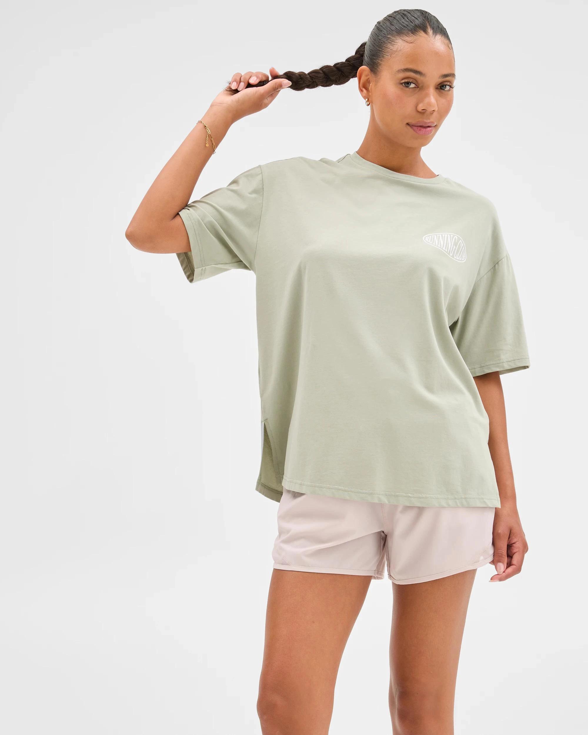 2 Target Active Active Australian Cotton Blend Oversized Graphic T-Shirt PISTACHIO/RUNNING CLUB, 2 of 6