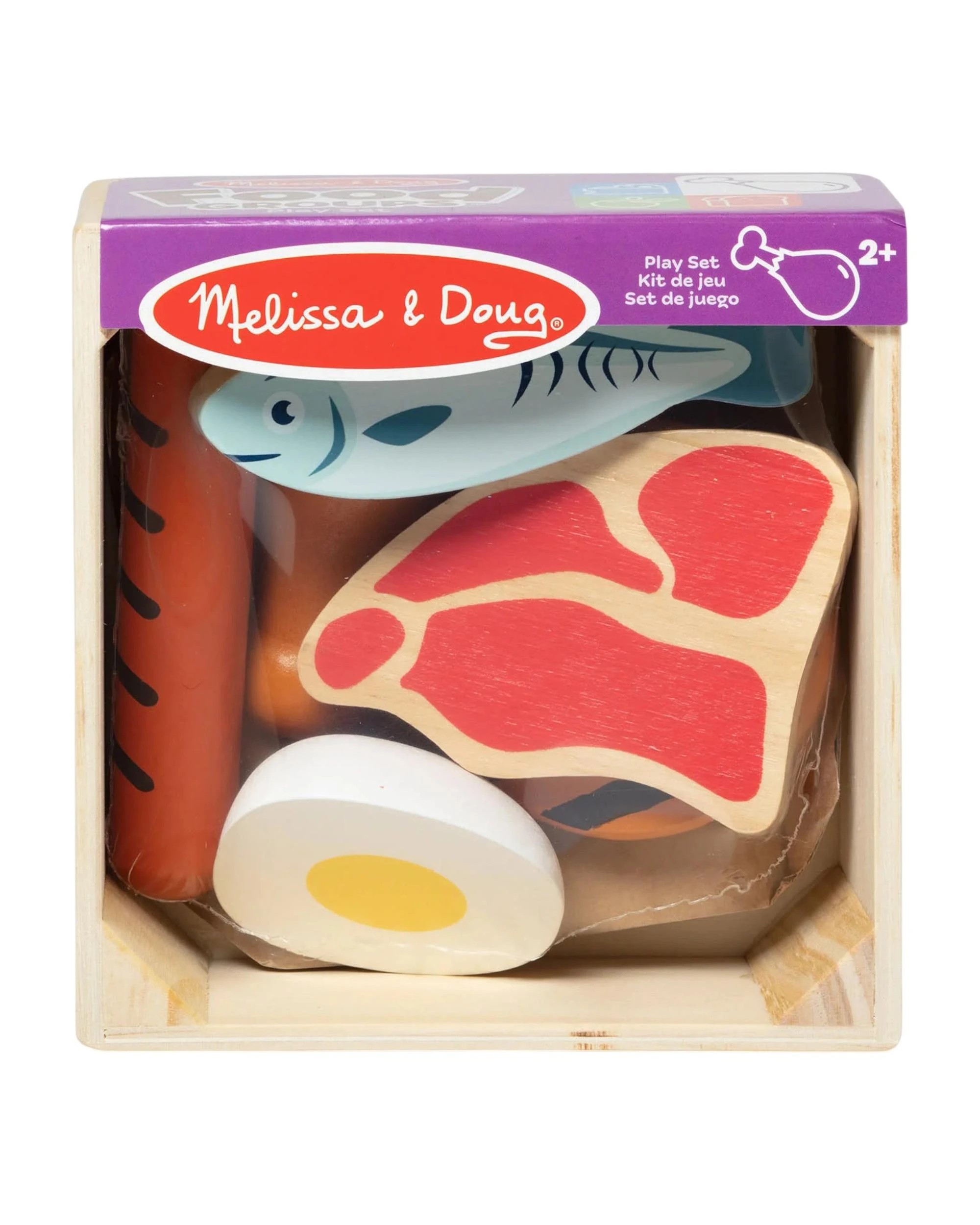 1 Melissa and Doug Wooden Food Groups Protein Play Set, 1 of 7
