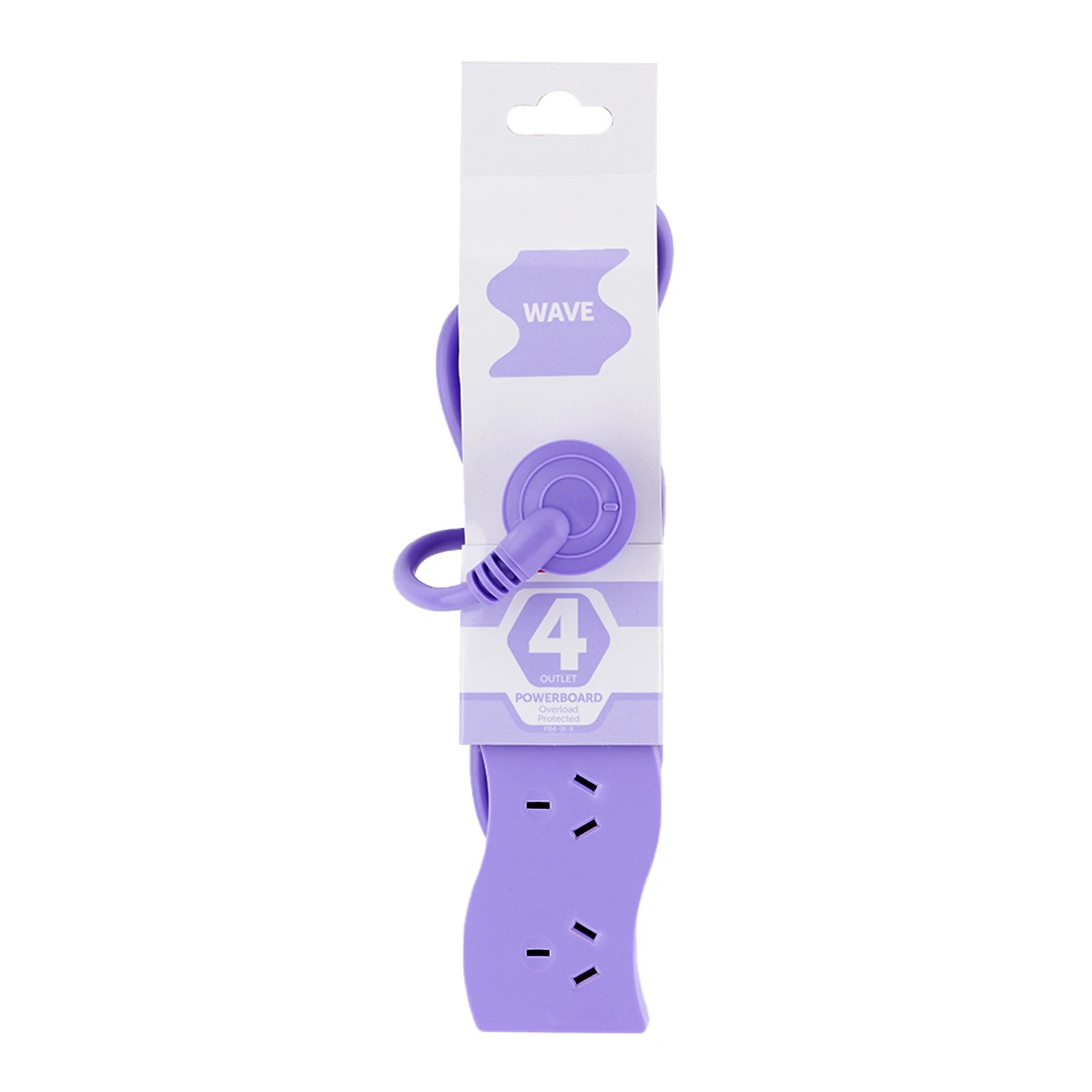 4 Arlec 4 Outlet Wave Overload Protected Powerboard - Lilac, 4 of 5
