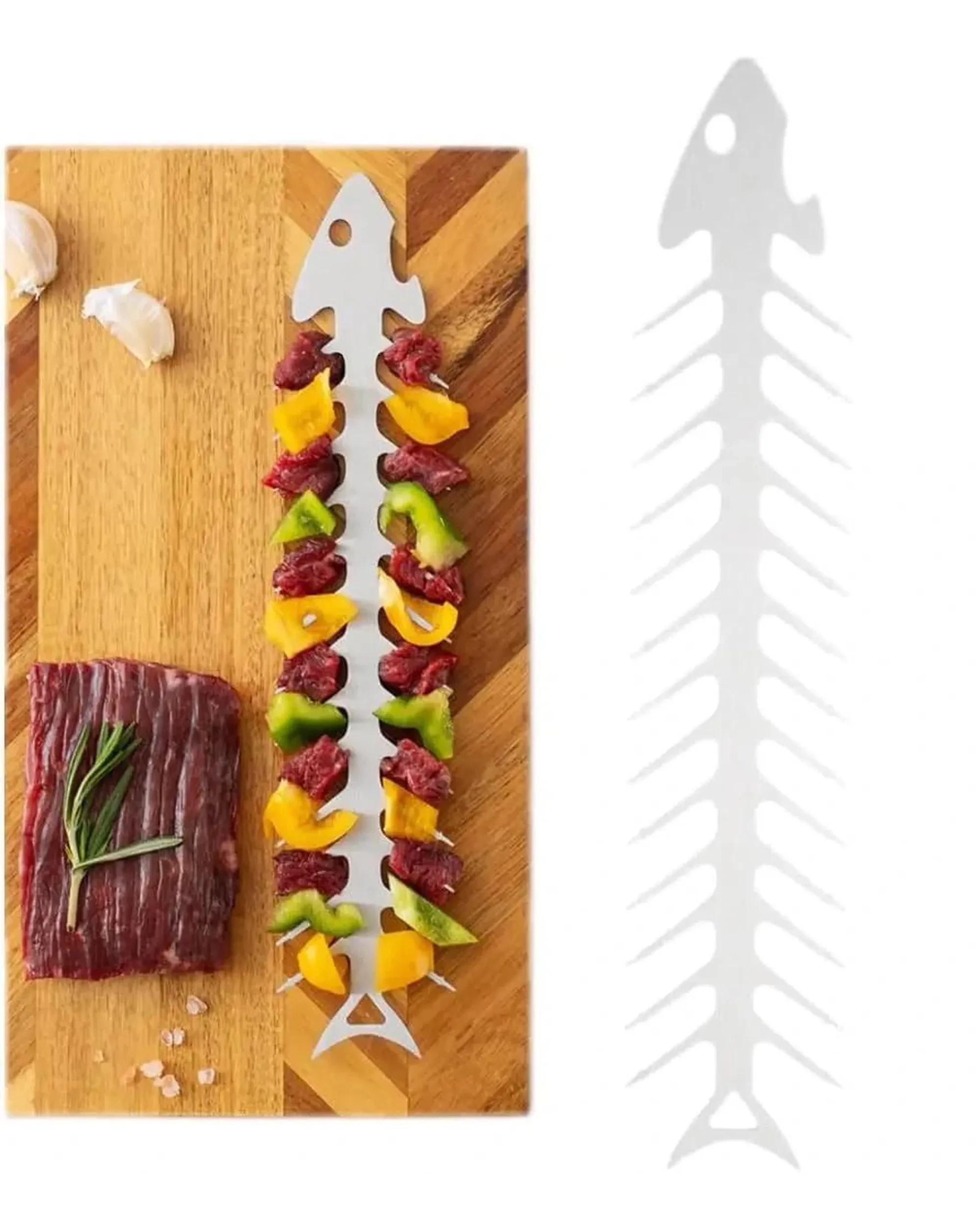 3 Flaming Coals Fish BBQ Skewer, 3 of 4
