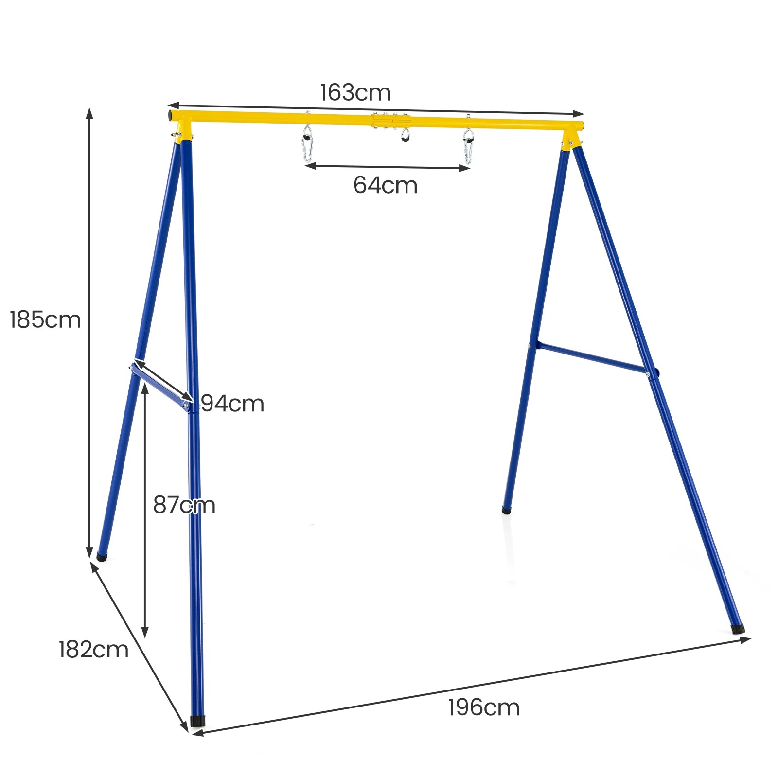 3 Costway Metal Swing Stand A-Frame Outdoor Hammock Rack (No Swing Seat), 3 of 3