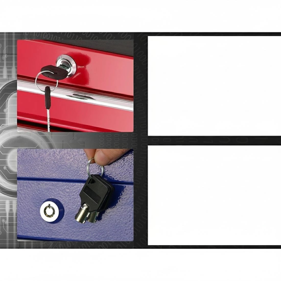 2 Giantz 5 Drawer Tool Box Cabinet Chest Trolley Box Garage Storage Toolbox Red - Red, 2 of 6