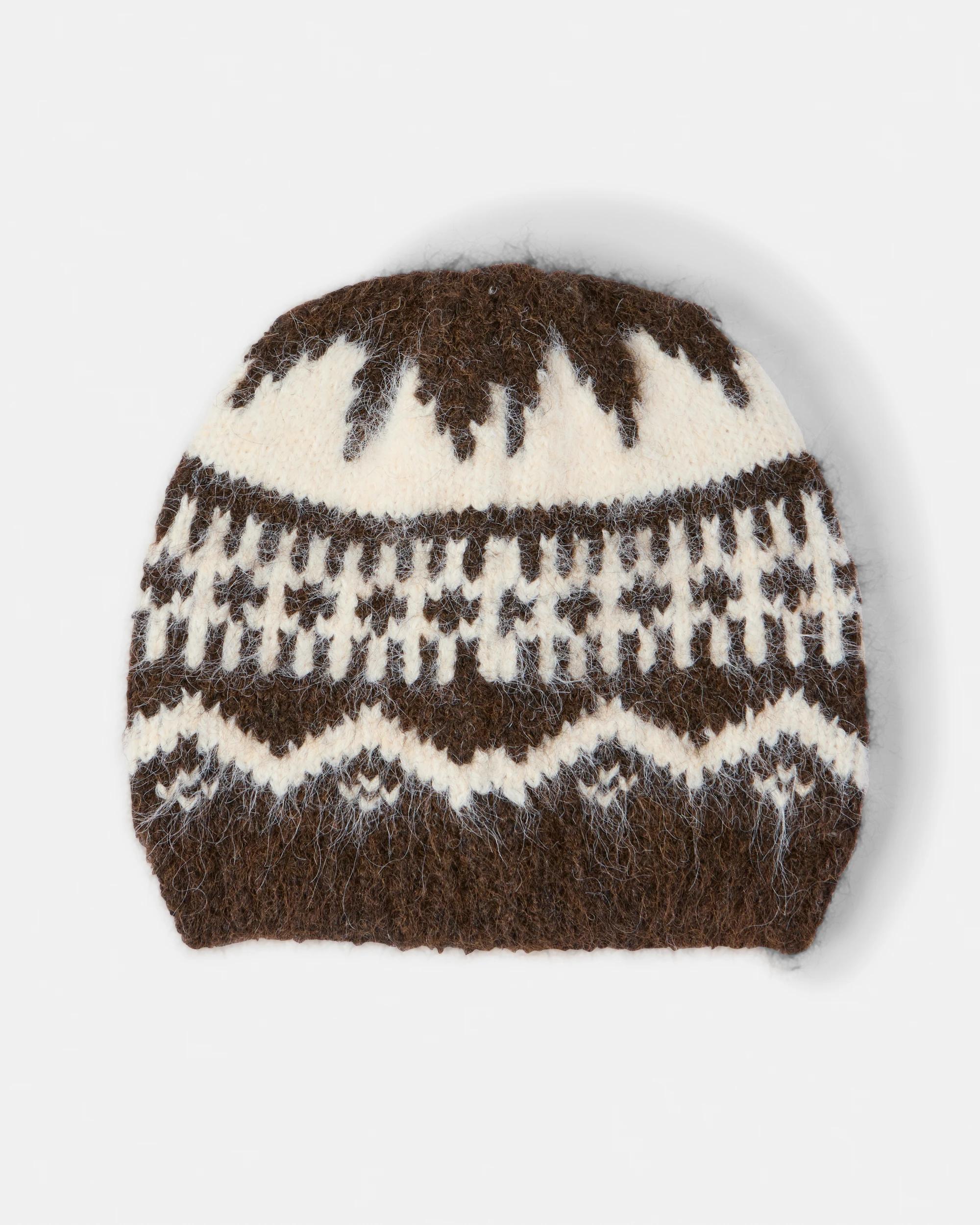 2 Nordic Knit Beanie Brown, 2 of 3