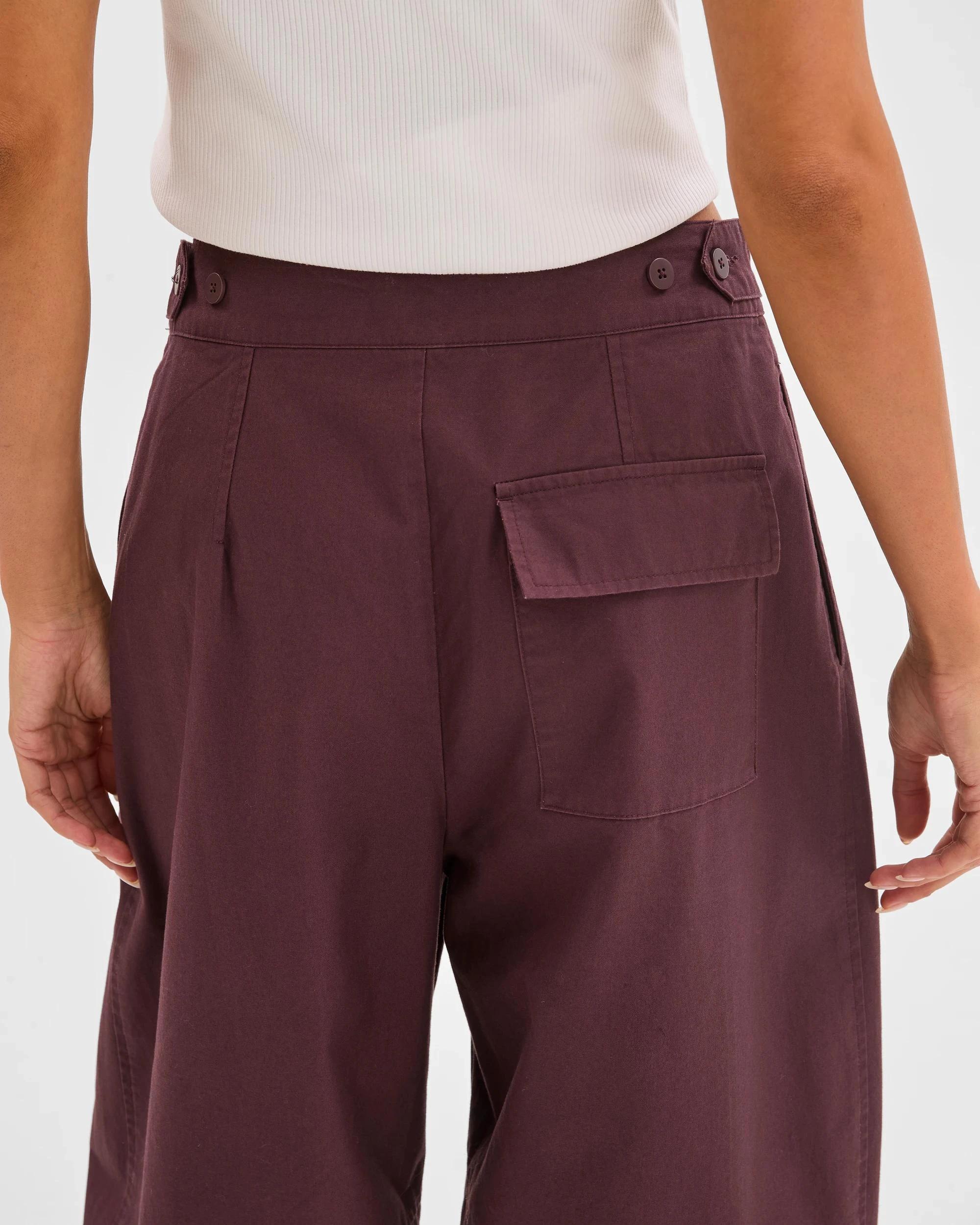 7 Lily Loves Australian Cotton Barrel Leg Cargo Pants FUDGE, 7 of 8
