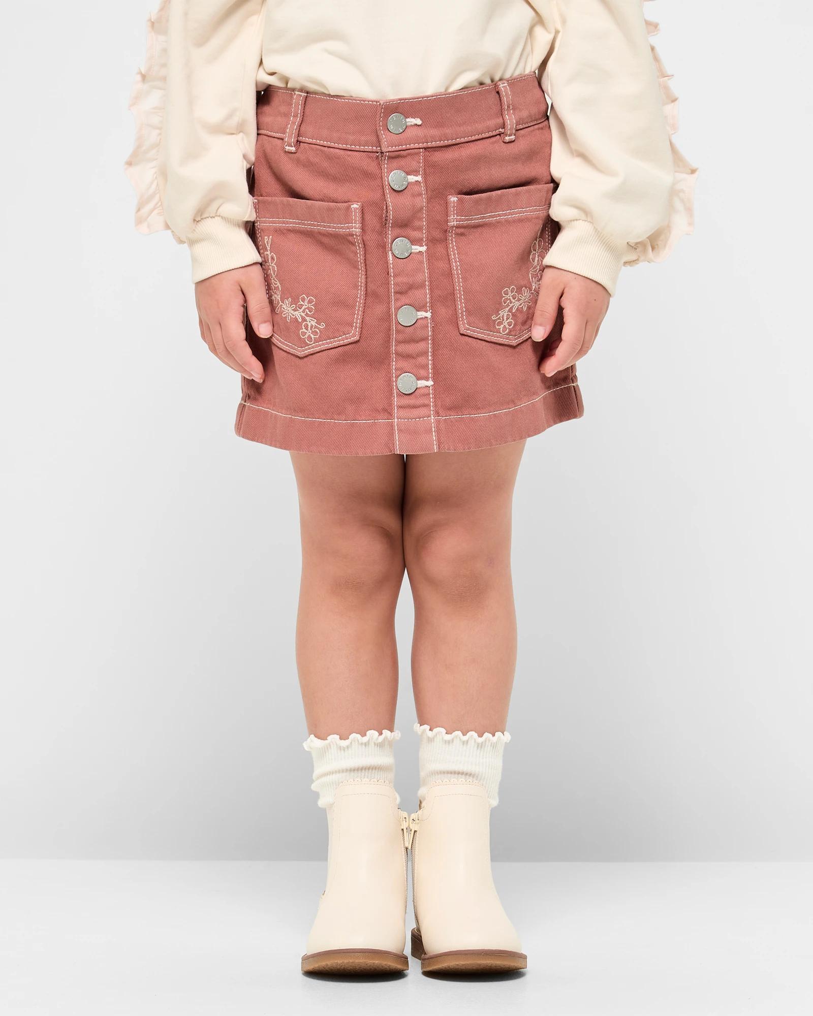 1 Target Denim Skort BROWN, 1 of 5